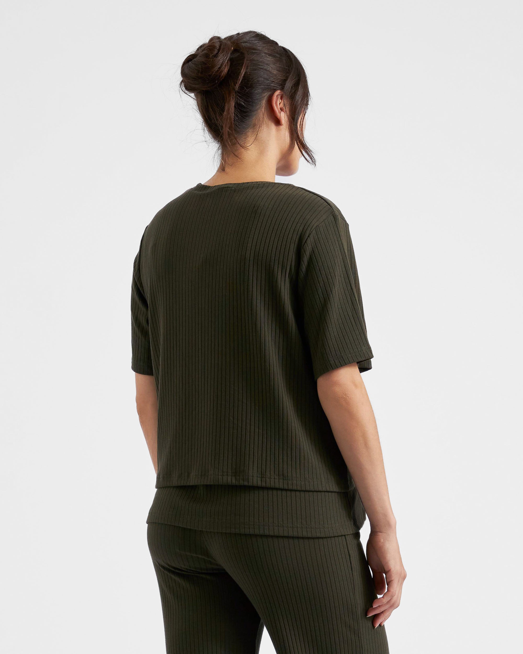 Mike Rib Nursing Top  Khaki