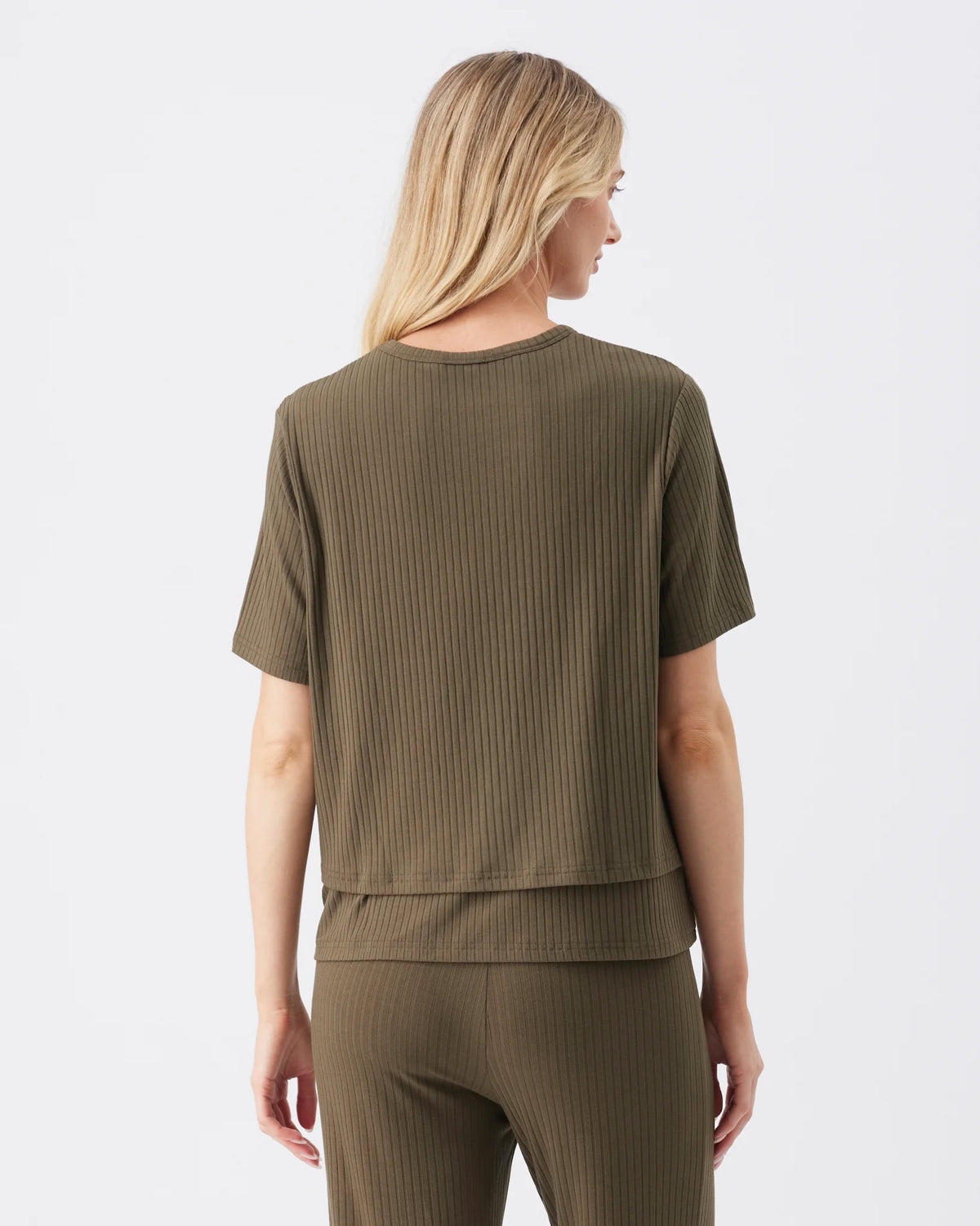 Mike Rib Nursing Top  Khaki