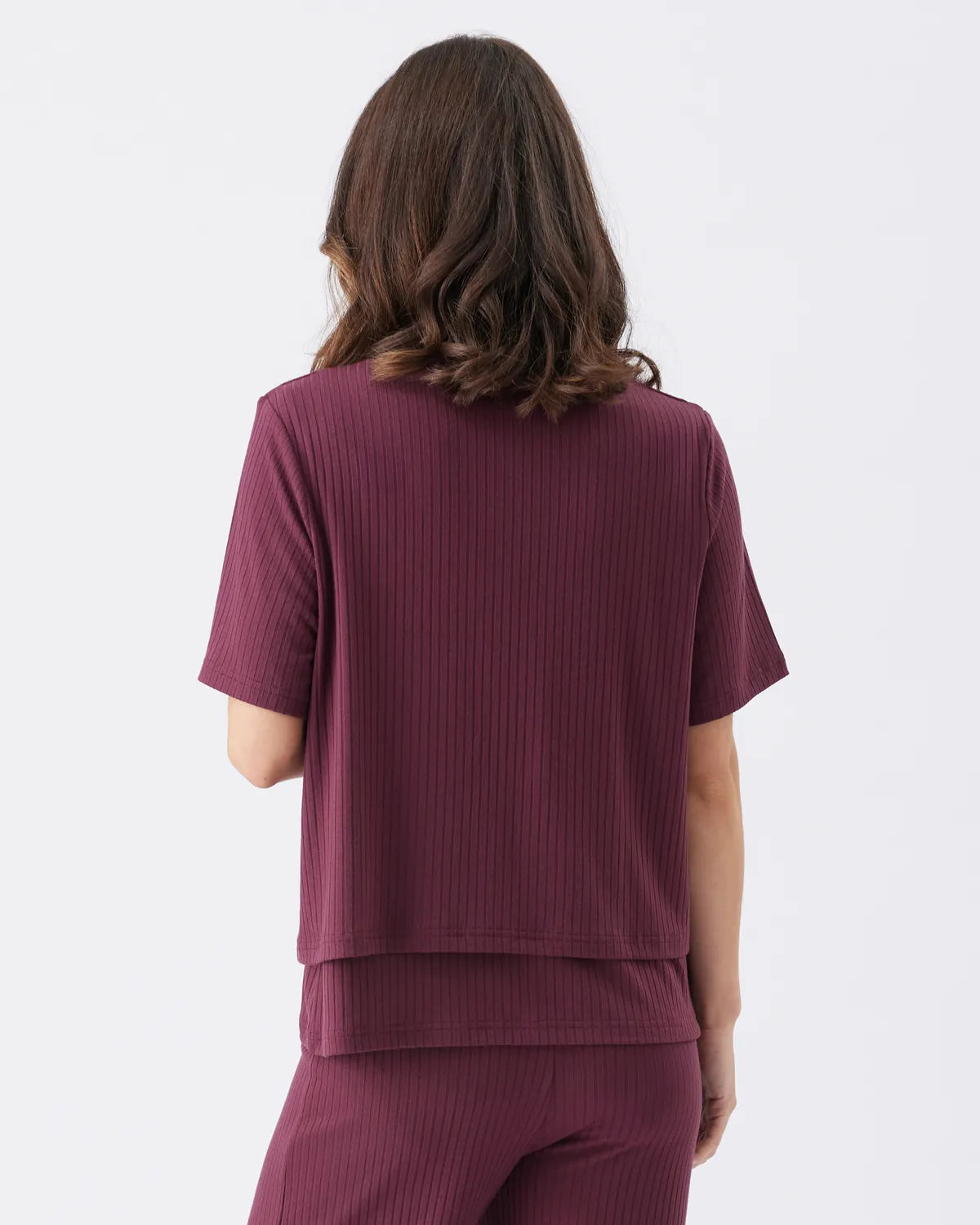 Mike Rib Nursing Top  Maroon