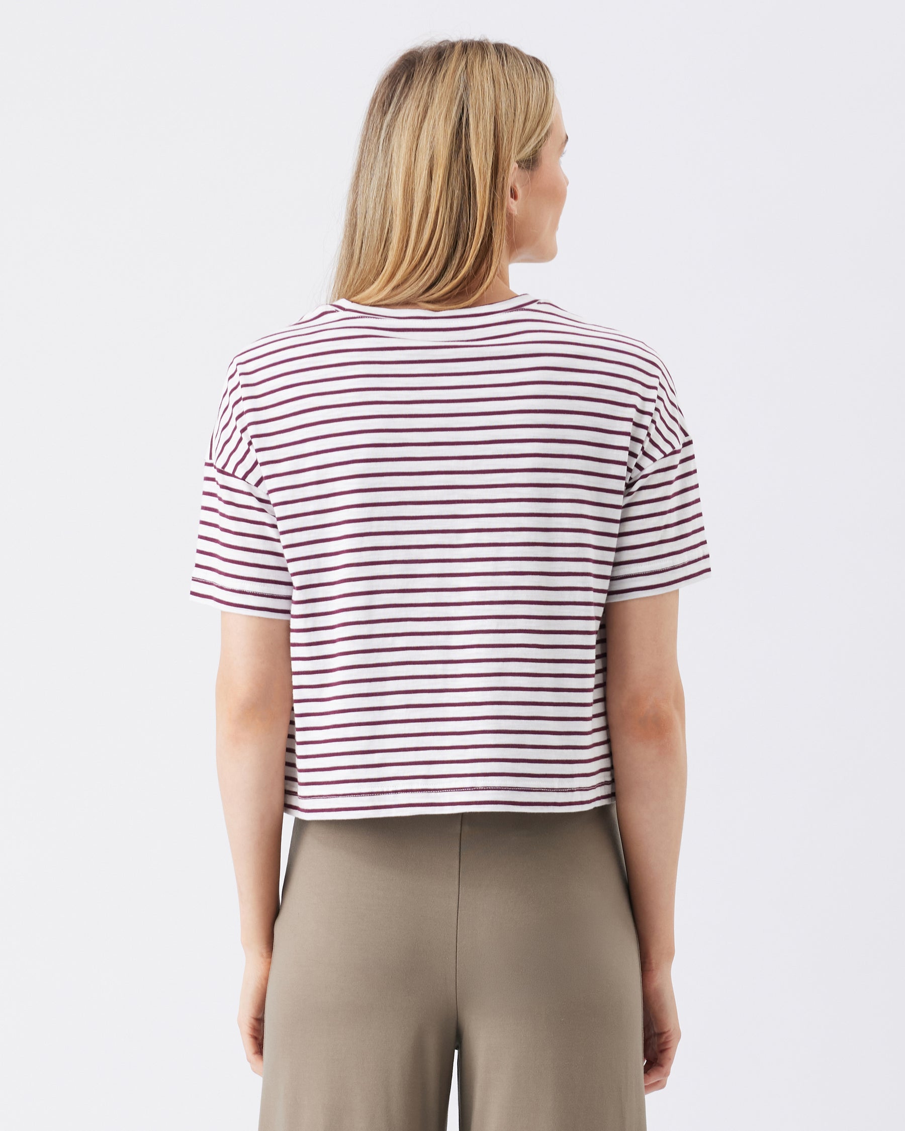 Claudette Nursing Tee  White / Maroon