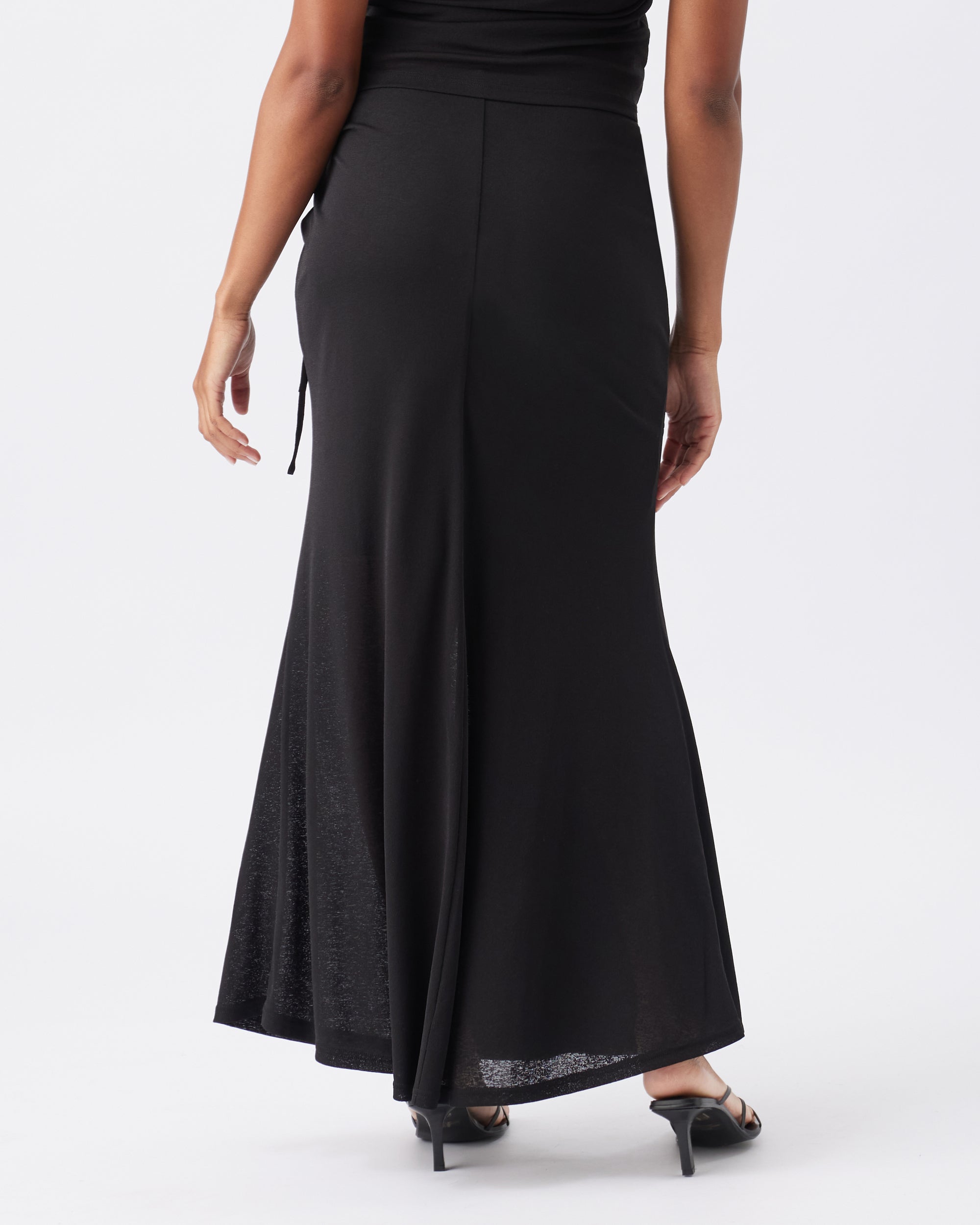 Rhi Mock Wrap Skirt  Black