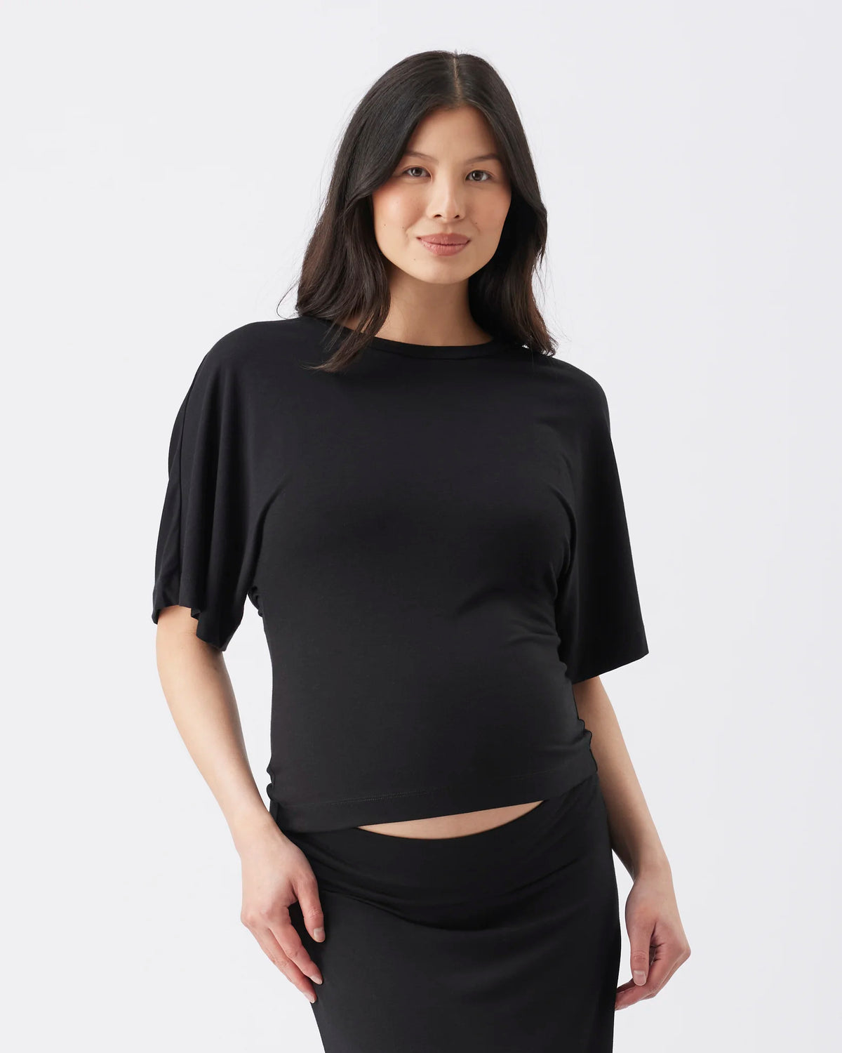 Evie Short Sleeve Top Black