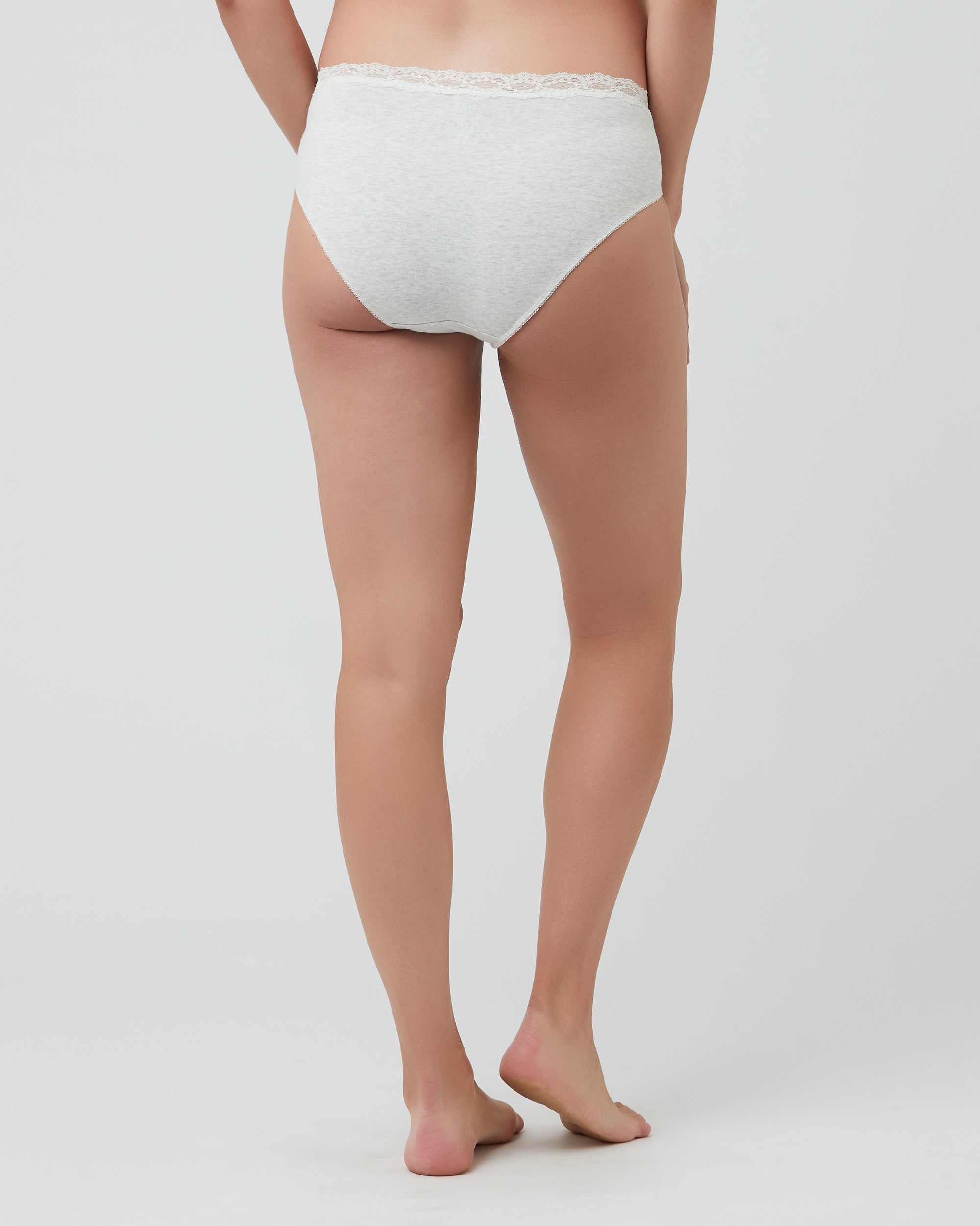 Organic Cotton Lacey Briefs Silver Marle