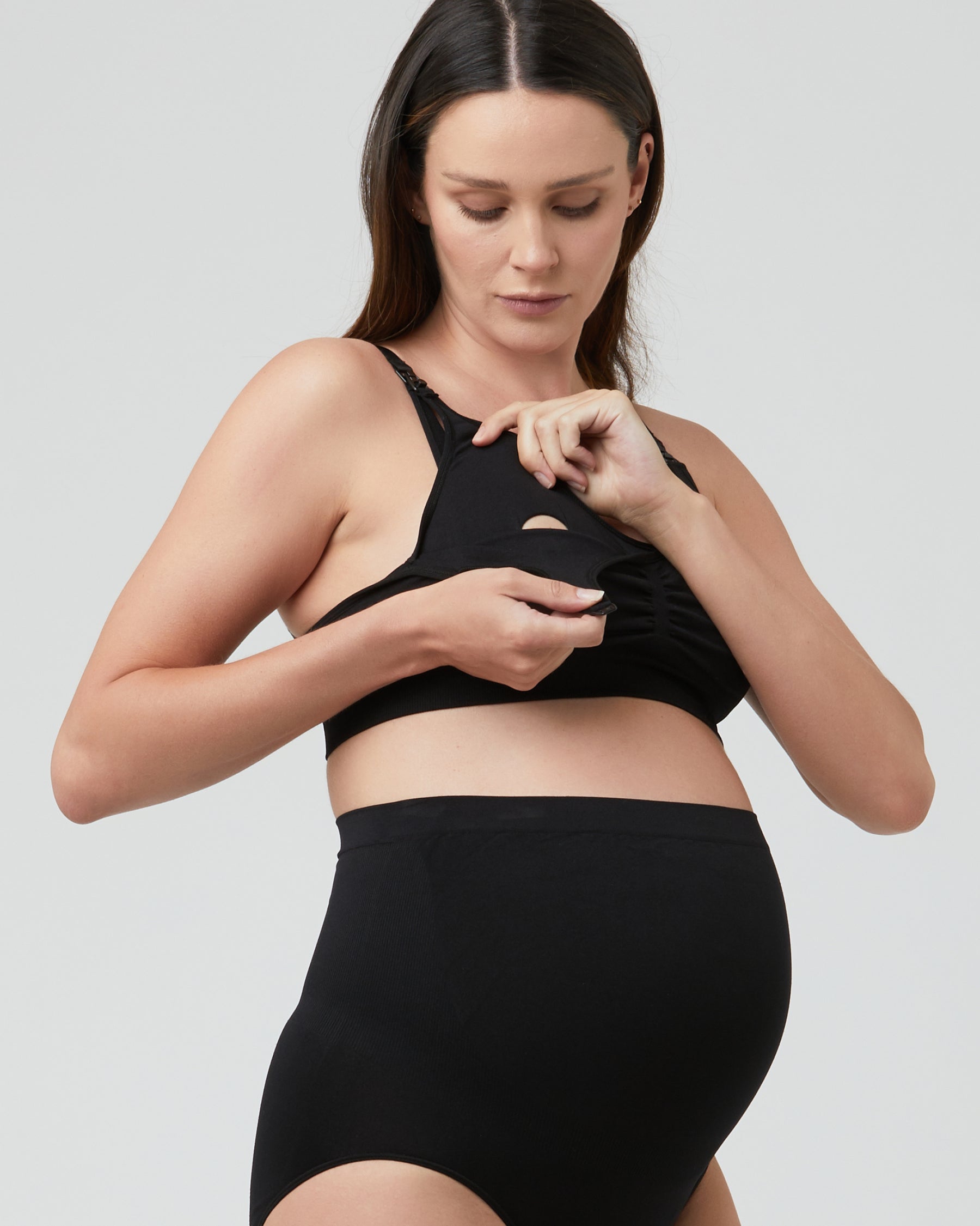 Seamless Pumping & Nursing Bra Black