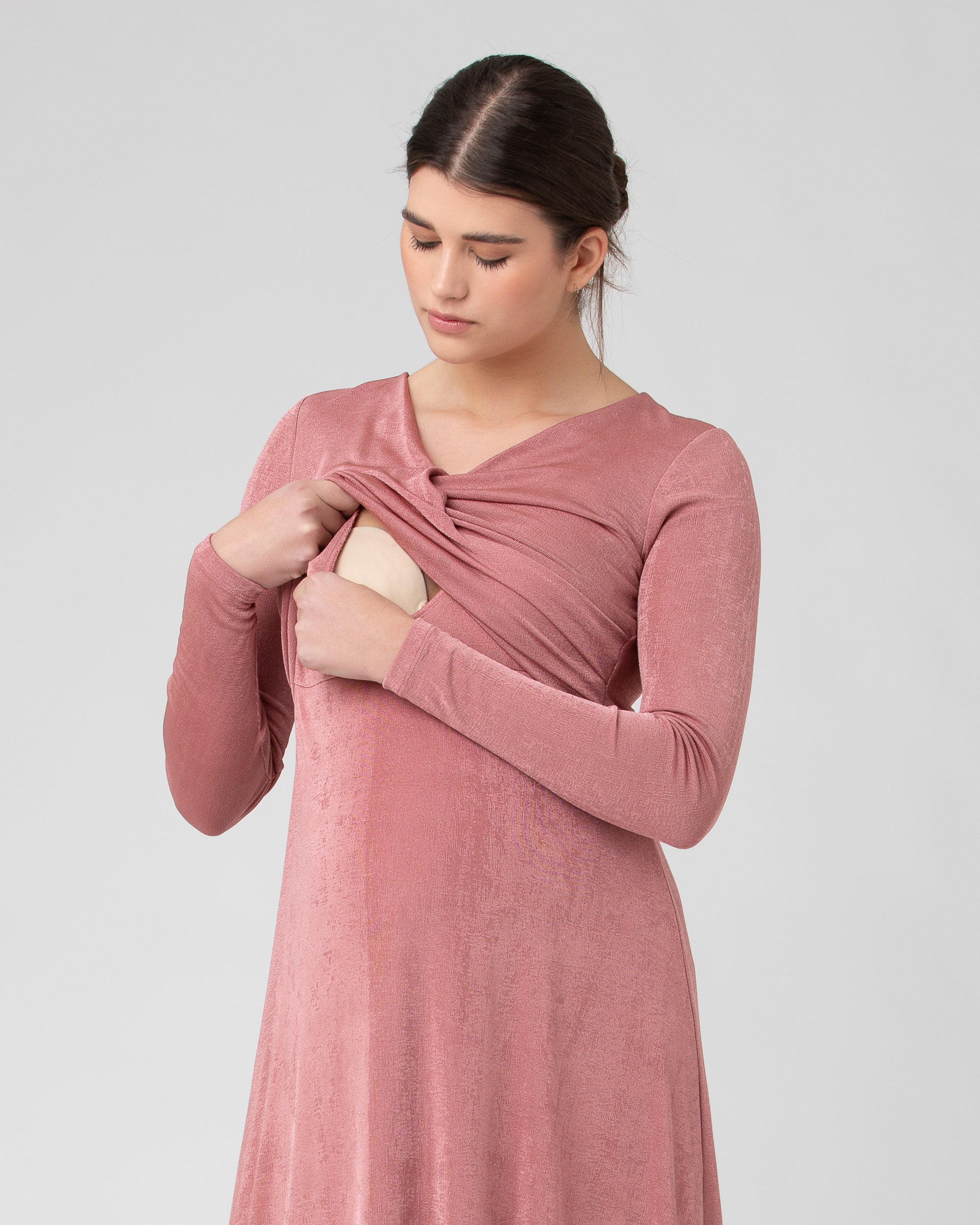 Portia Nursing Dress Rouge