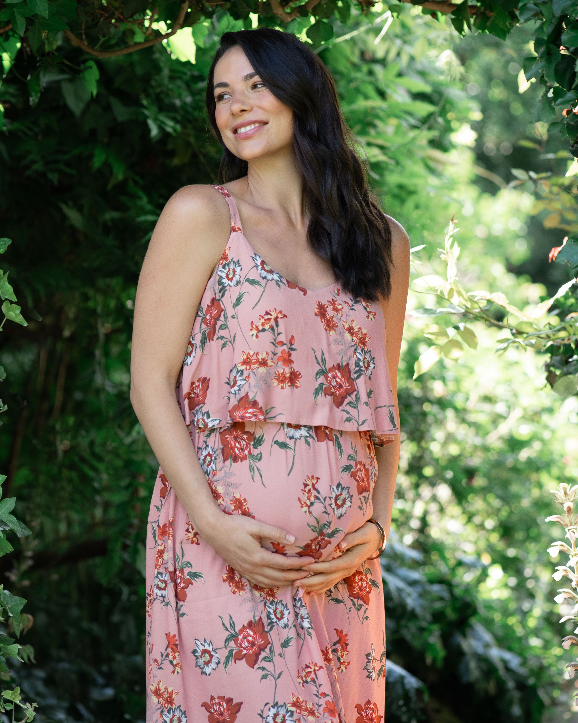 Eleanora Bamboo Maternity & Nursing Dress | Navy Heather - Kindred Bravely