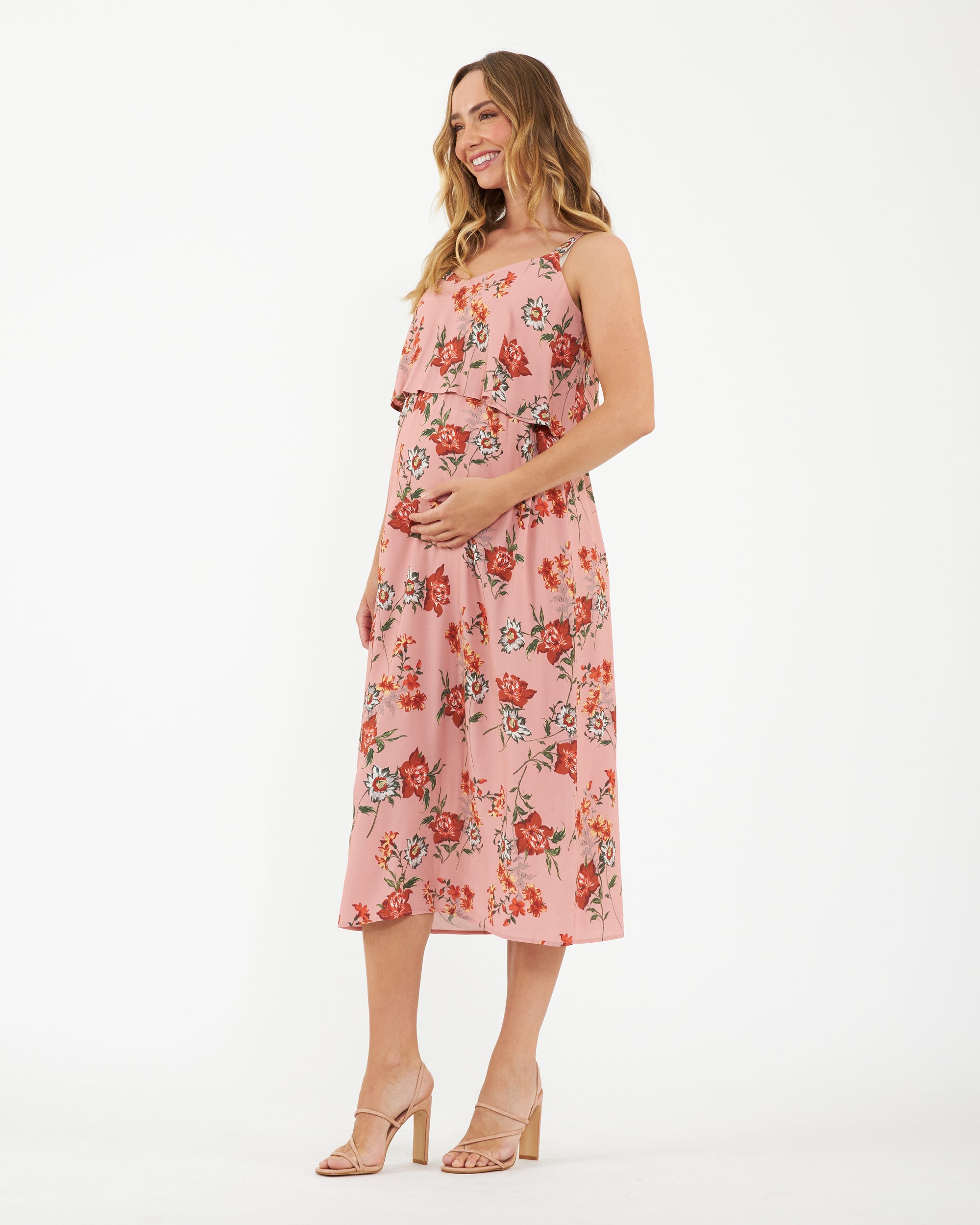 Amaya Nursing Slip Dress Dusty Pink