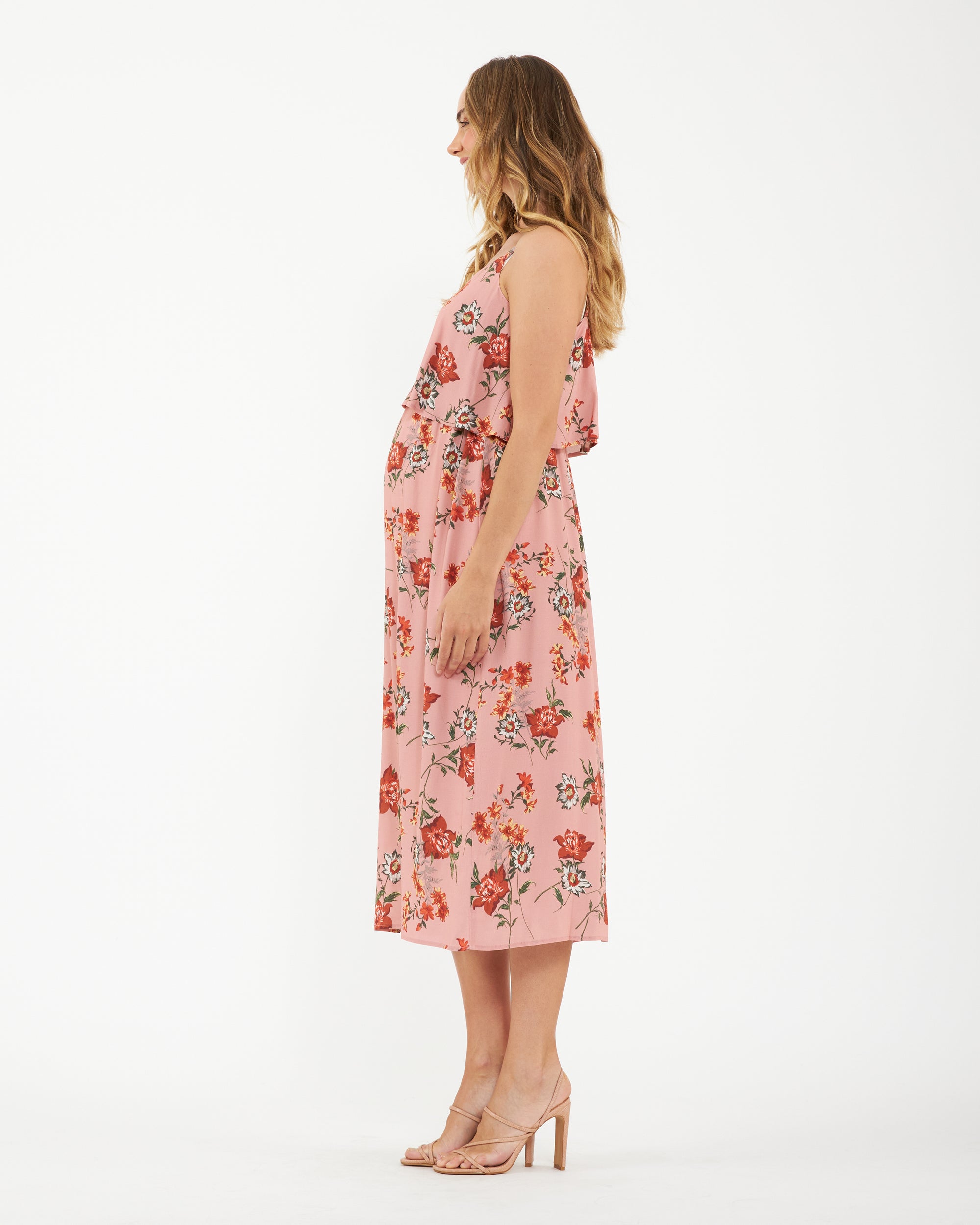 Amaya Nursing Slip Dress Dusty Pink