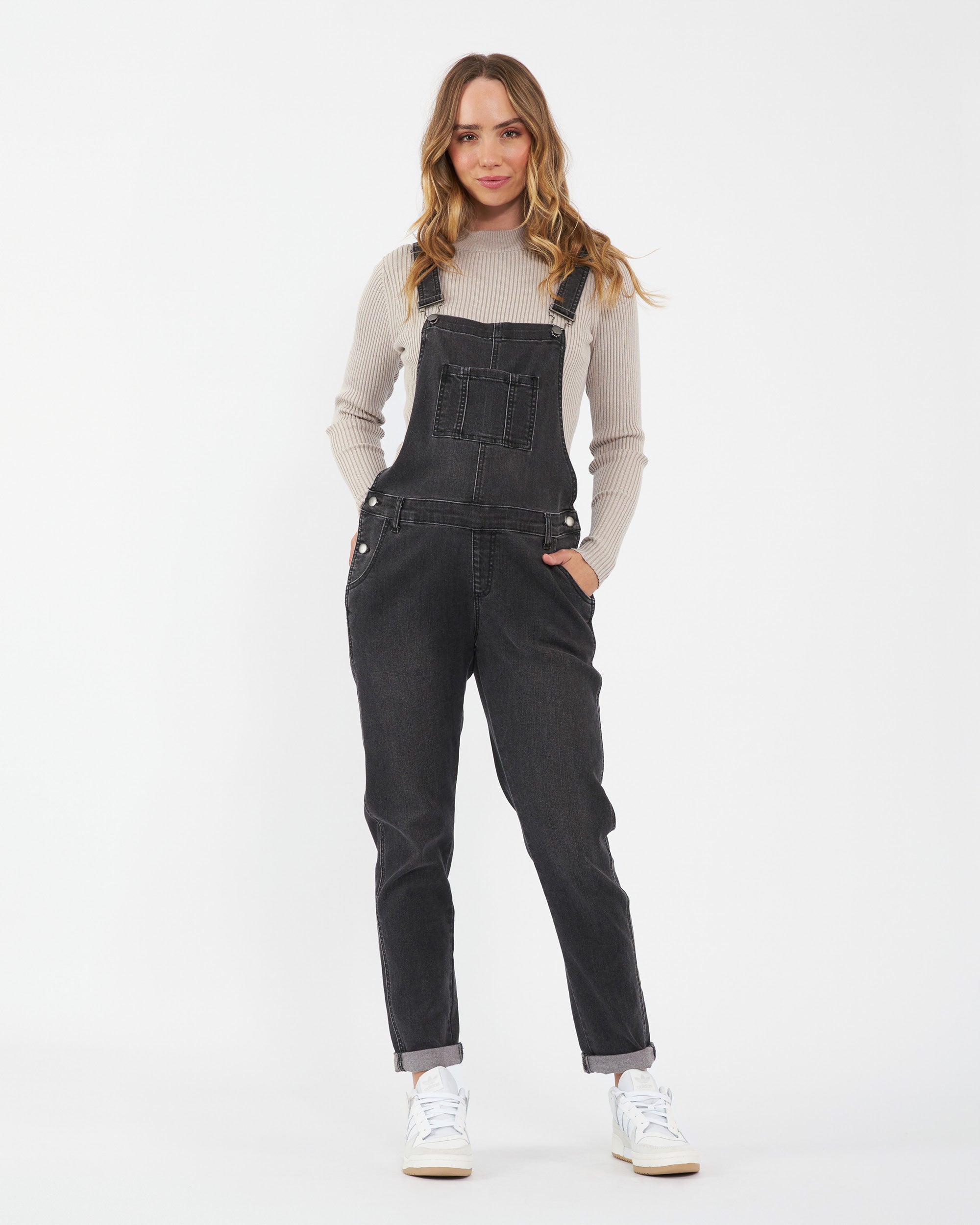 Denim Overalls Black