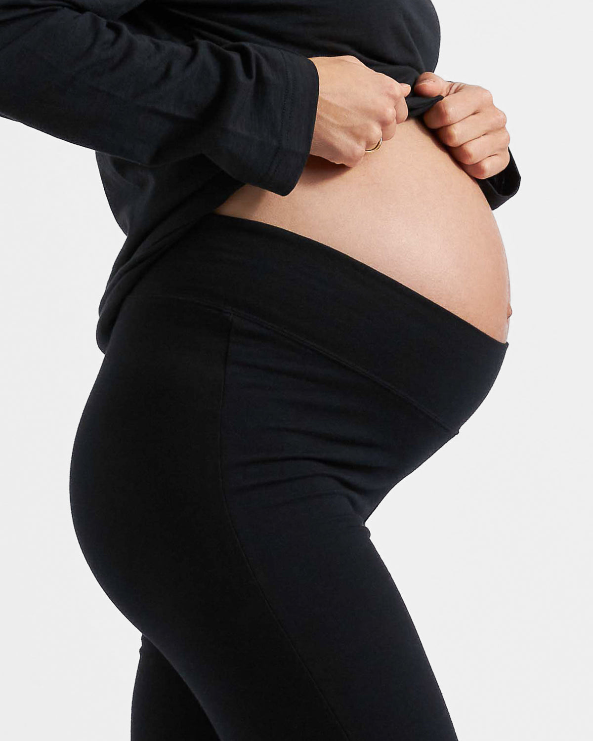 Organic Jersey Flare Pant Black