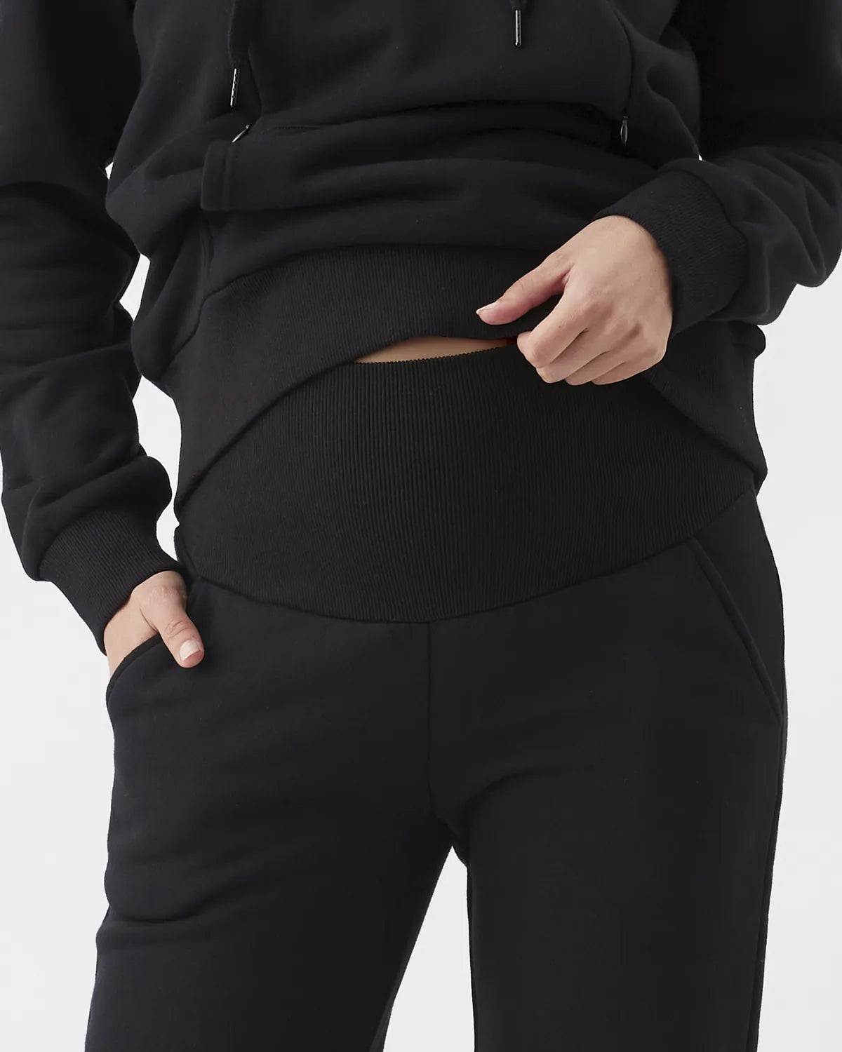 Taylor Over Tummy Joggers  Black