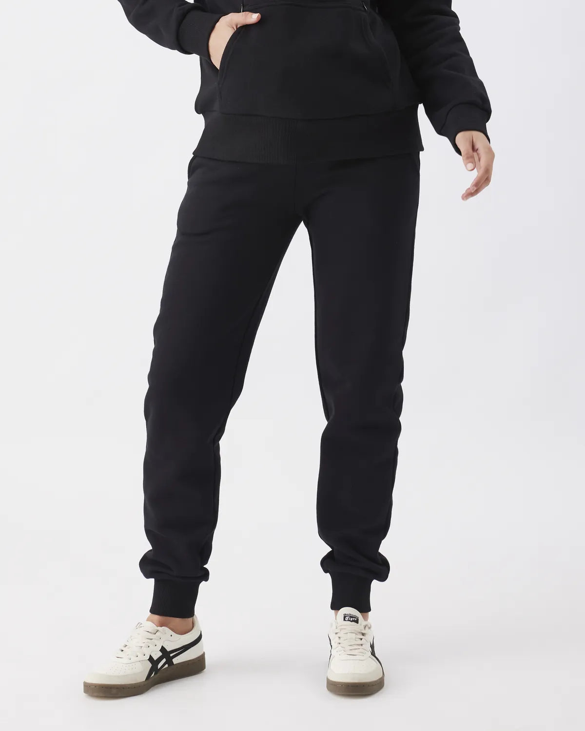 Taylor Over Tummy Joggers  Black