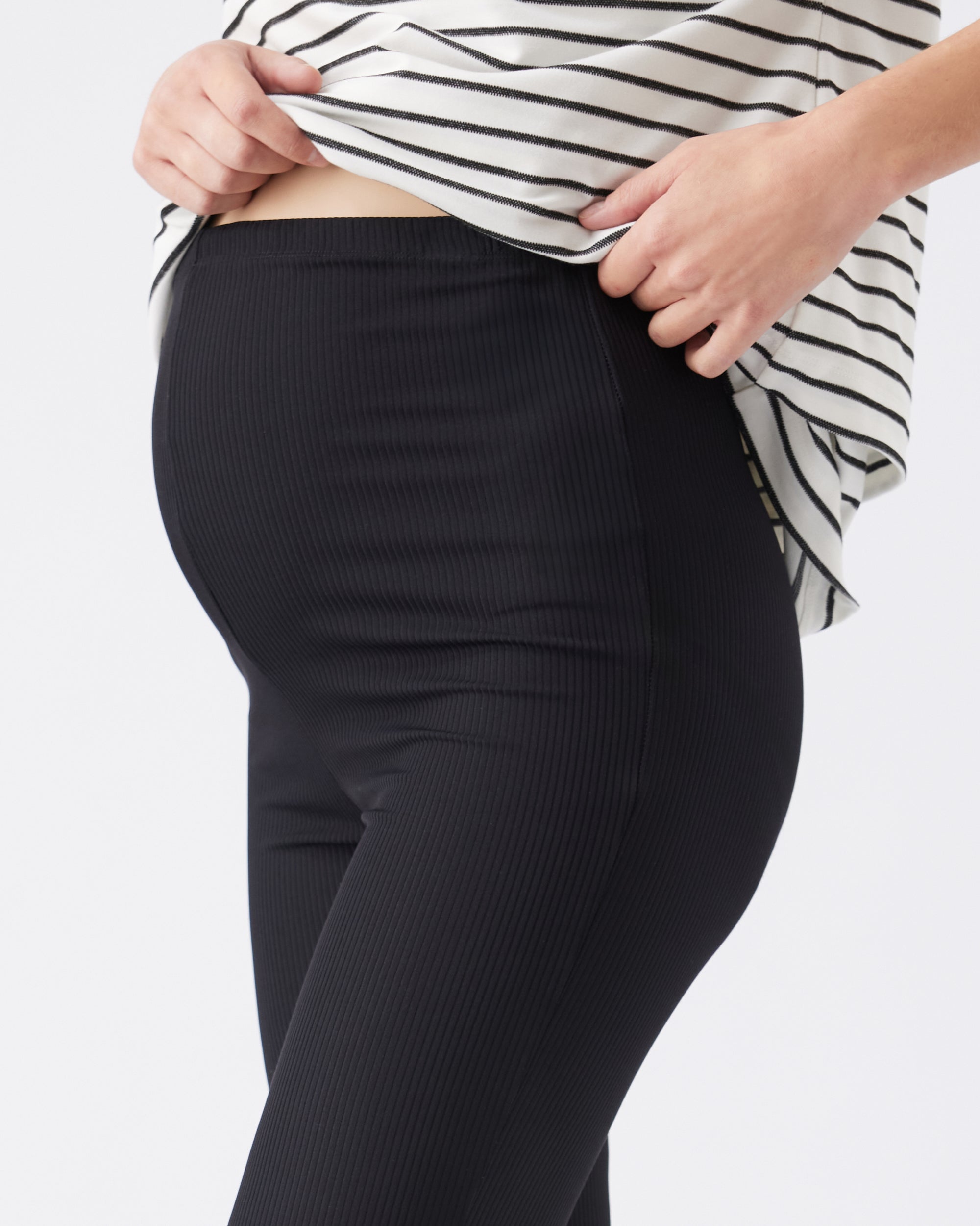 Jonah Rib Flare Pant Black