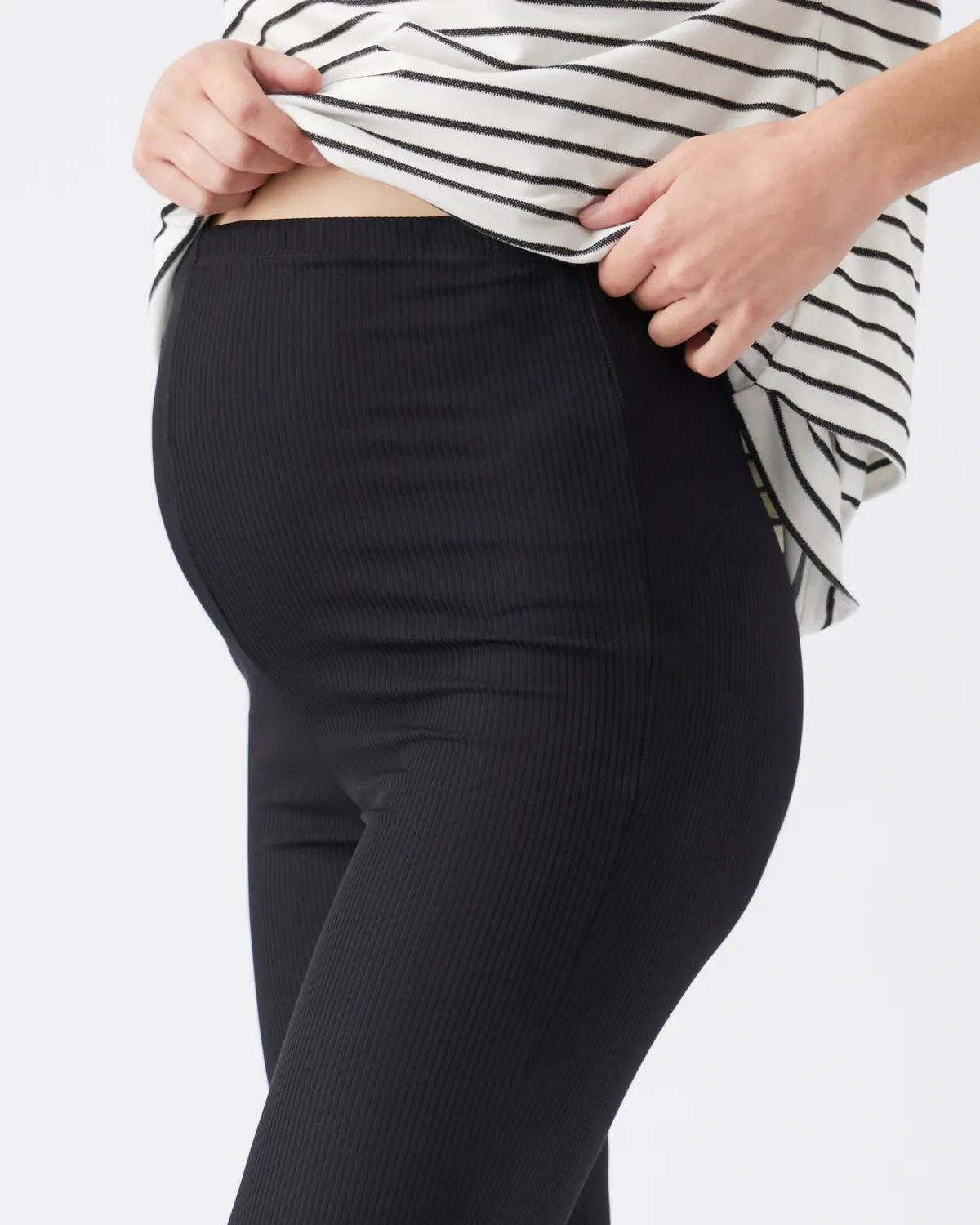 Jonah Rib Flare Pant Black