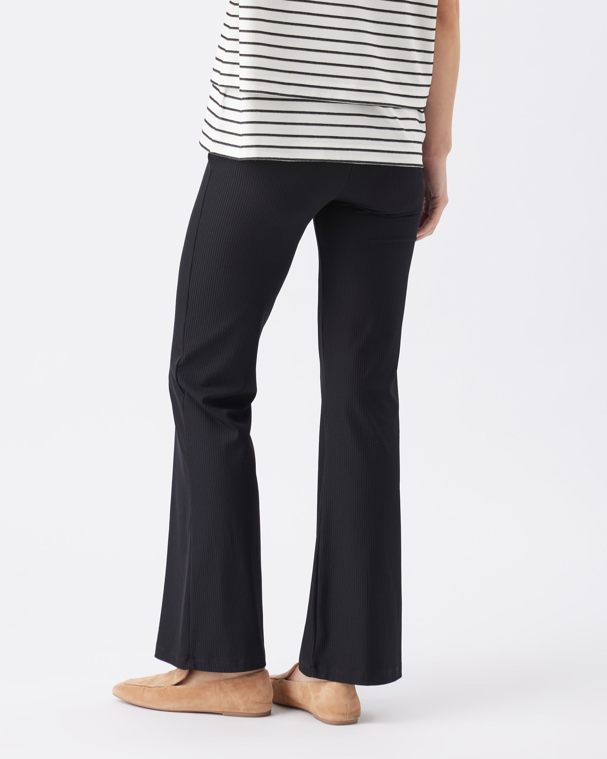Jonah Rib Flare Pant Black