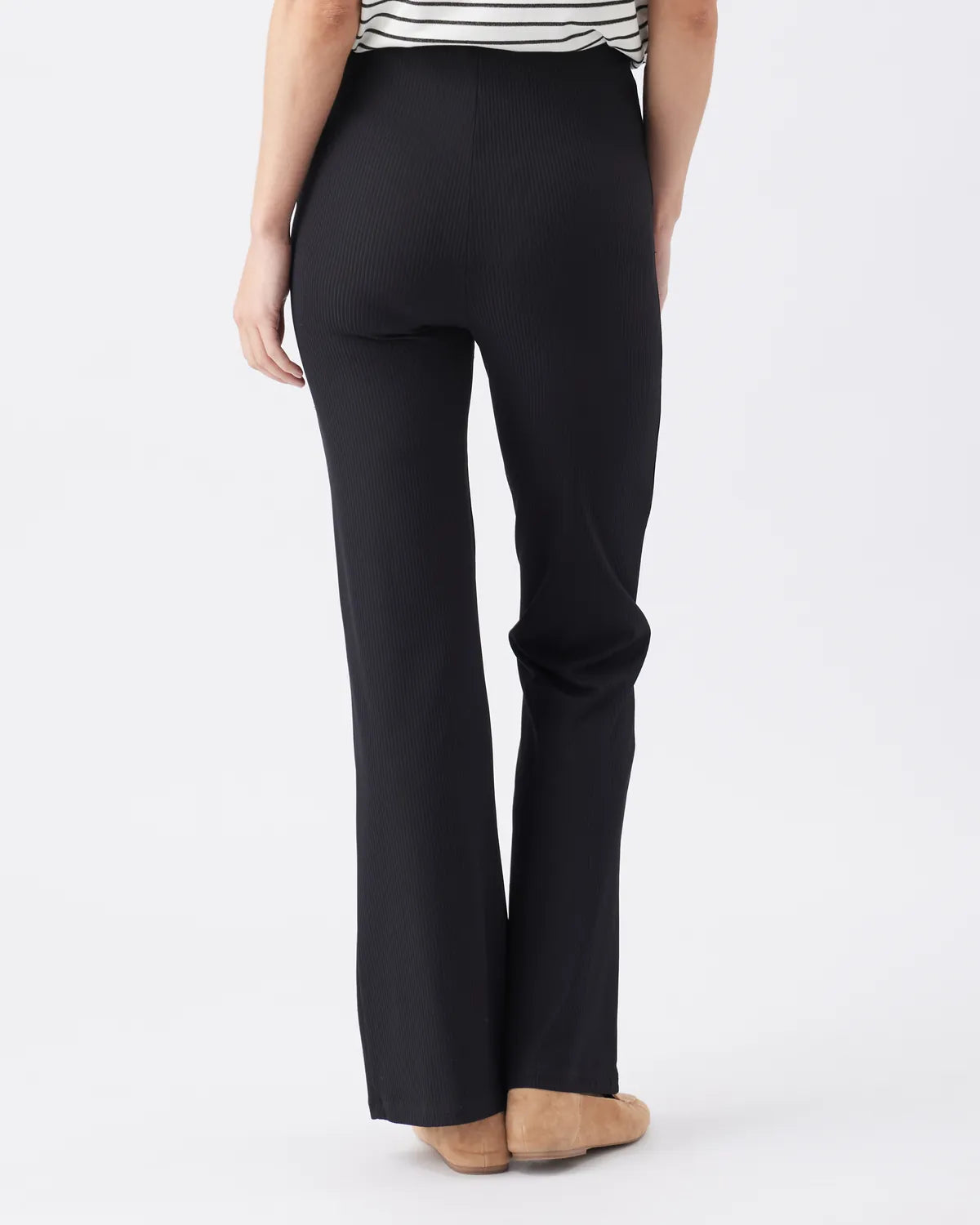 Jonah Rib Flare Pant Black