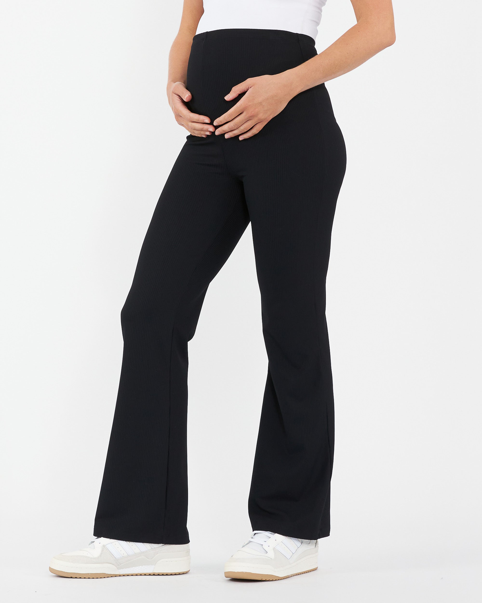 Jonah Rib Flare Pant Black