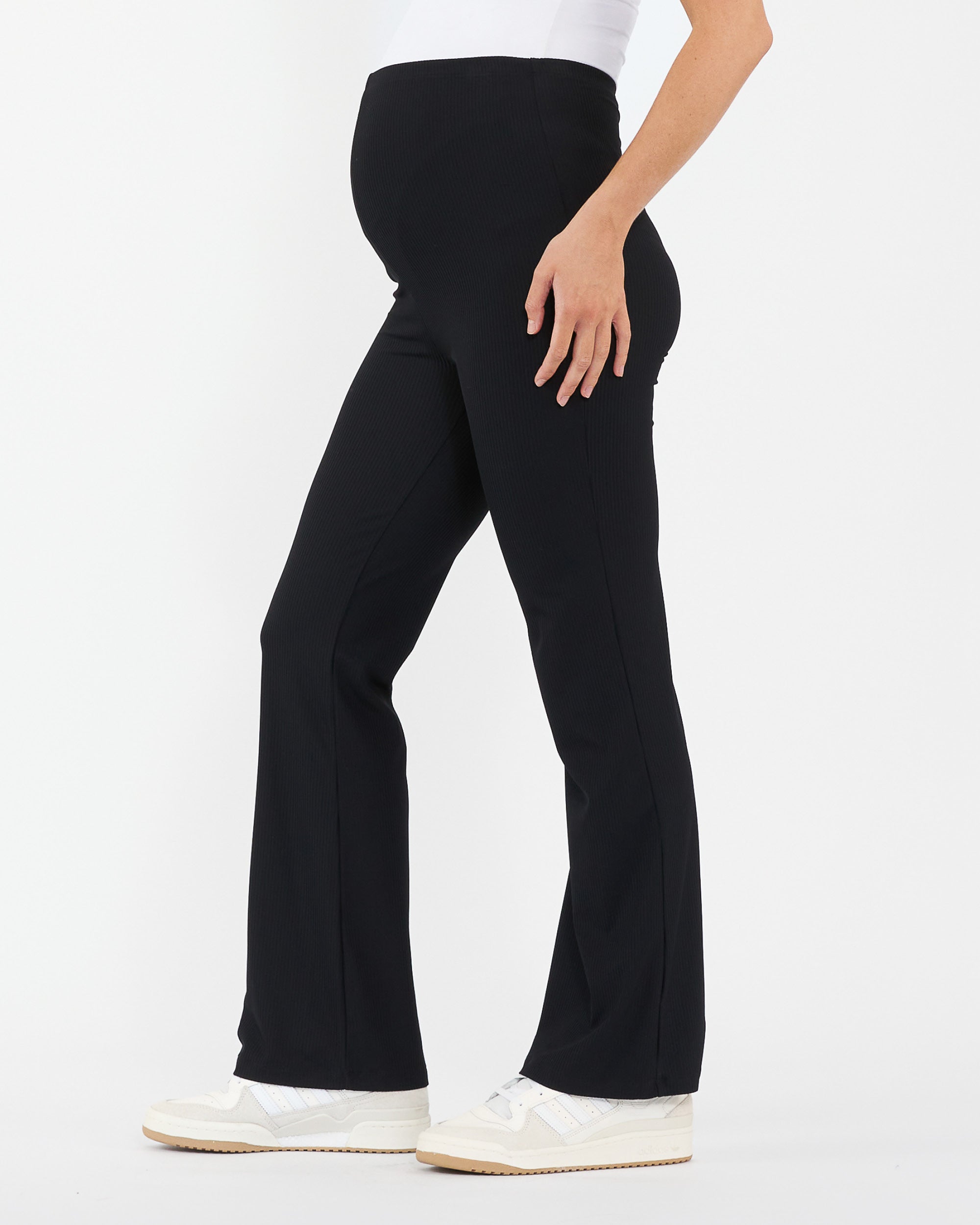 Jonah Rib Flare Pant Black