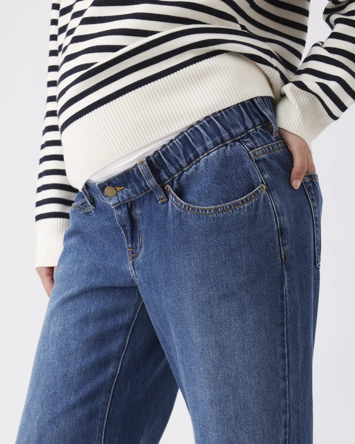 Billie Elastic Waist Jean Dark Wash
