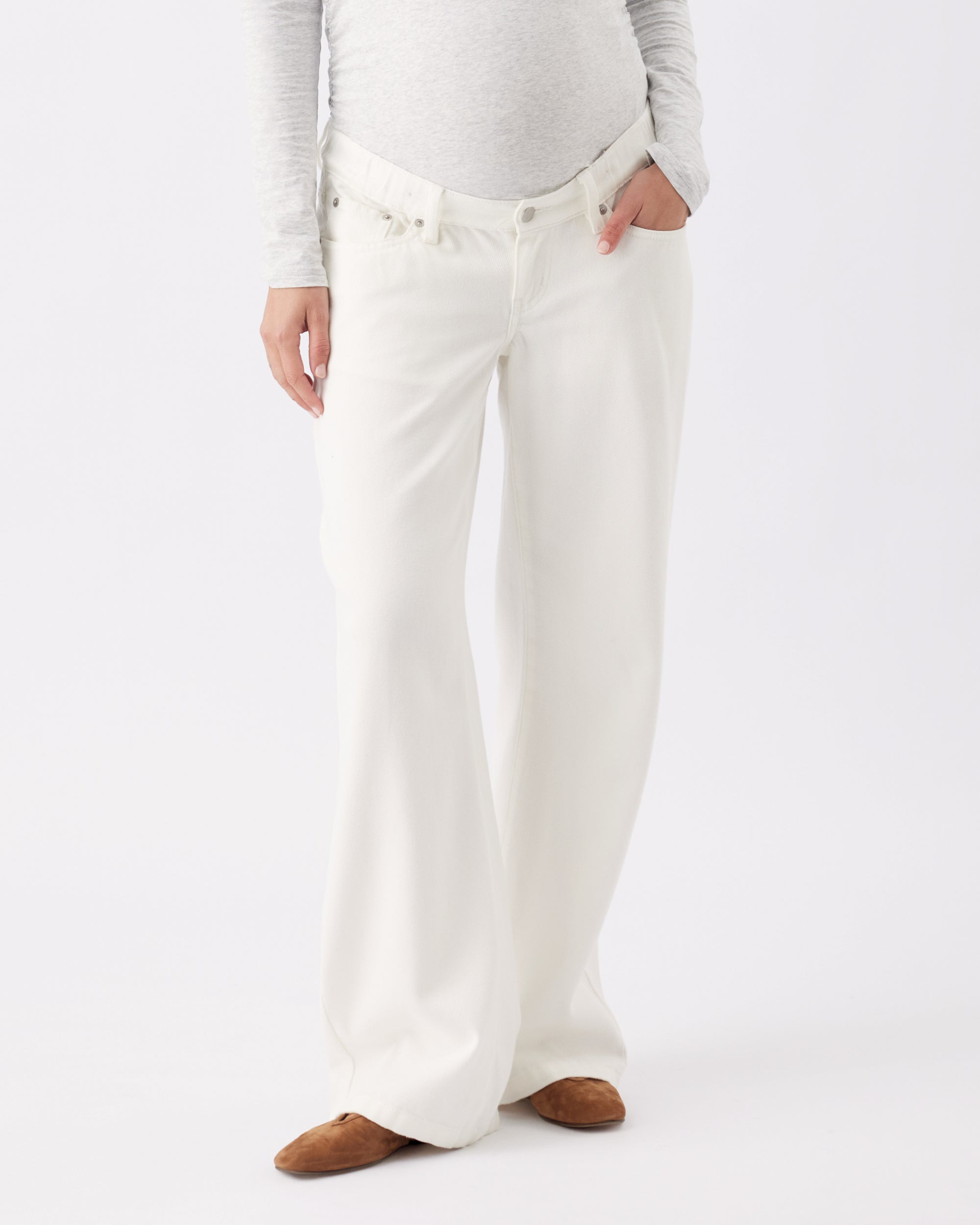 Billie Elastic Waist Jean Ecru