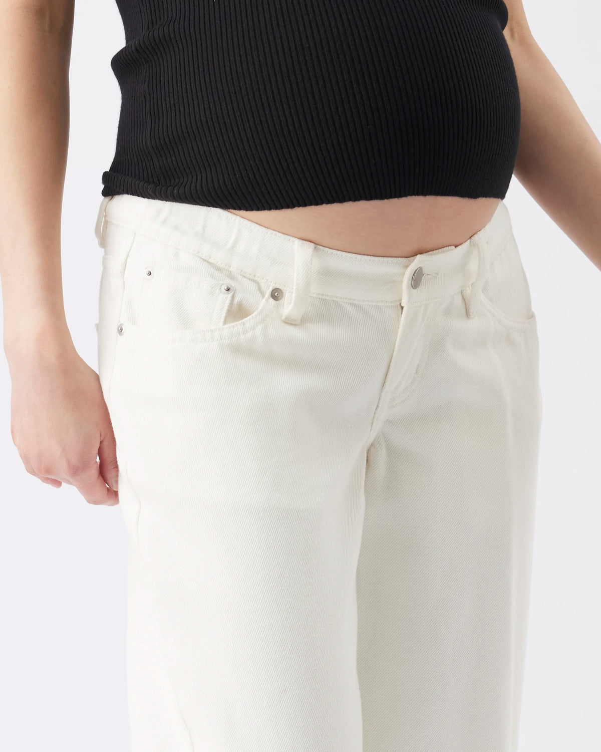 Billie Elastic Waist Jean Ecru