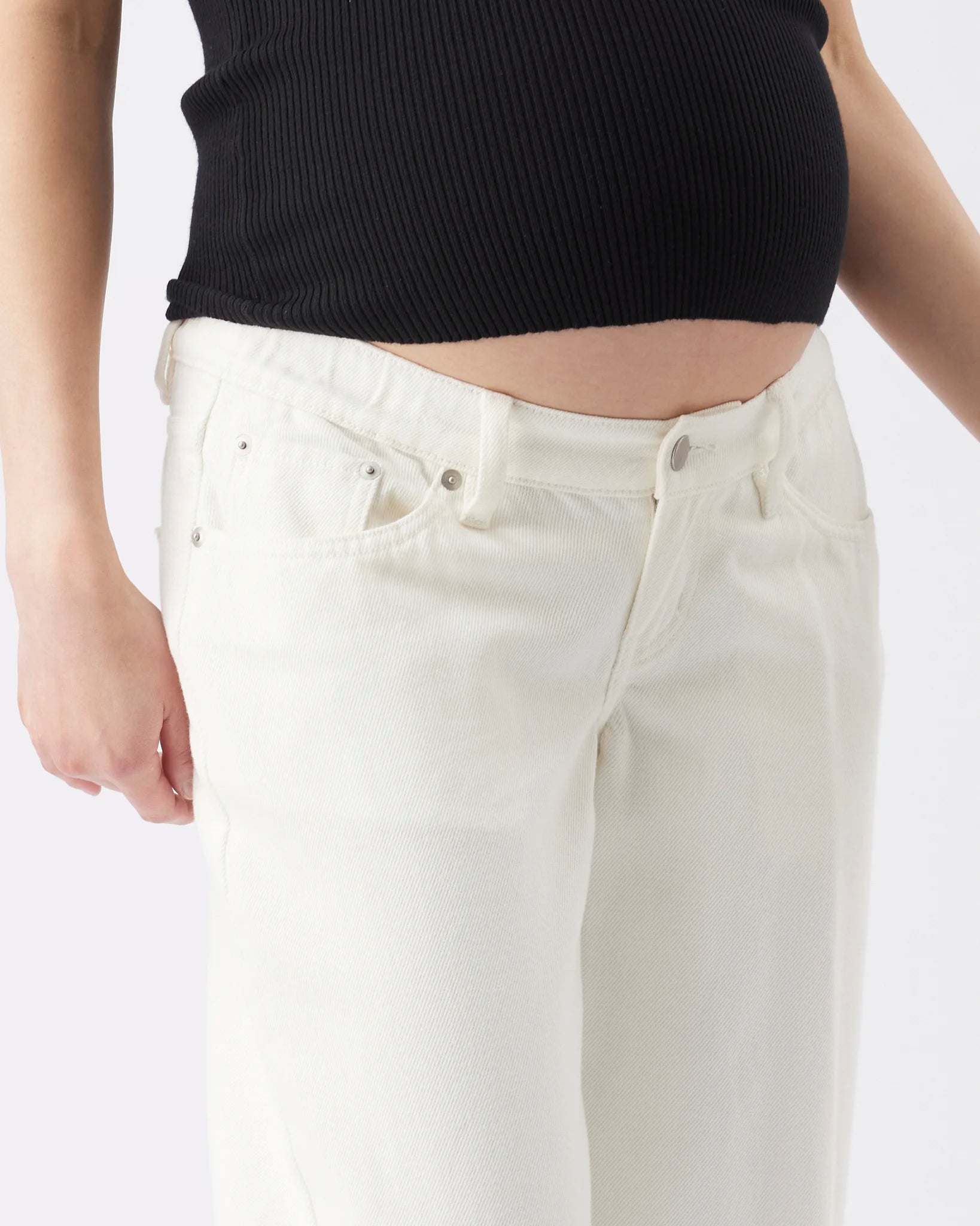 Billie Elastic Waist Jean Ecru