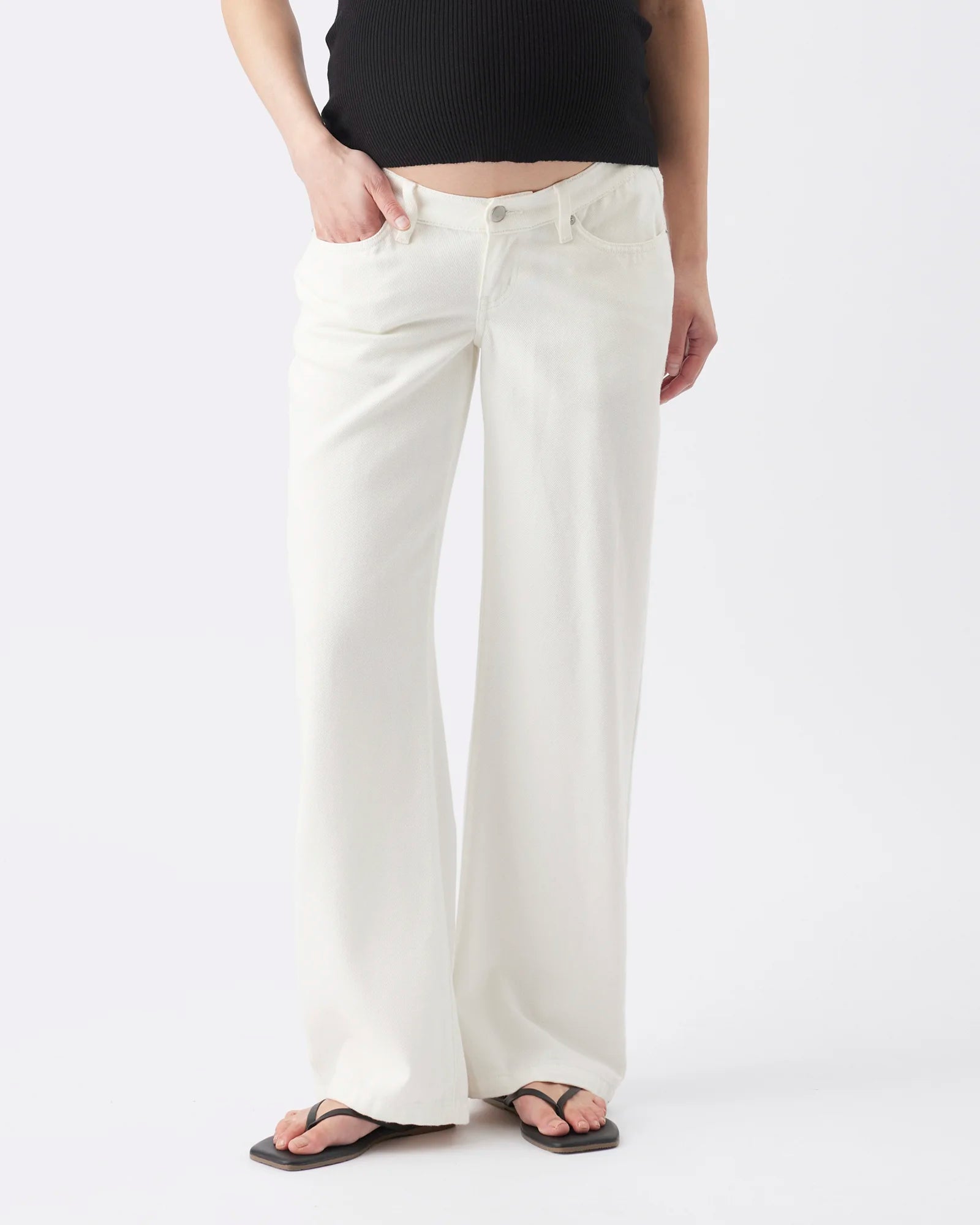 Billie Elastic Waist Jean Ecru