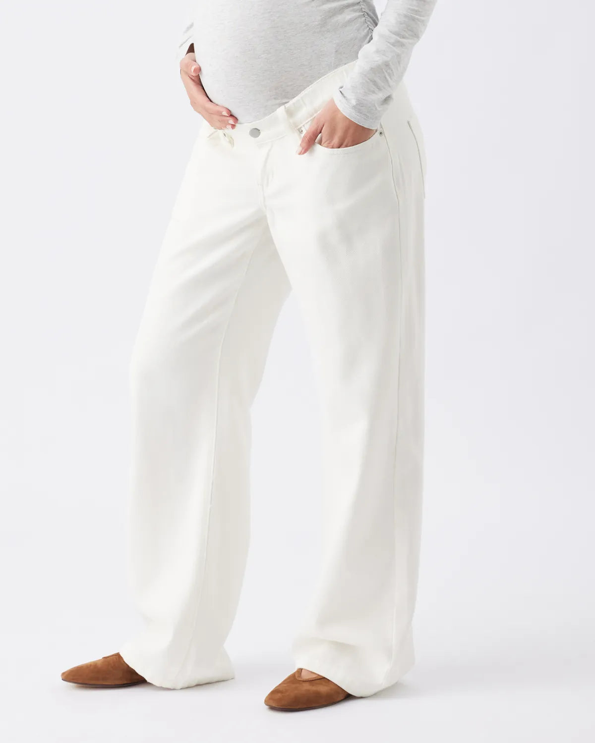 Billie Elastic Waist Jean Ecru