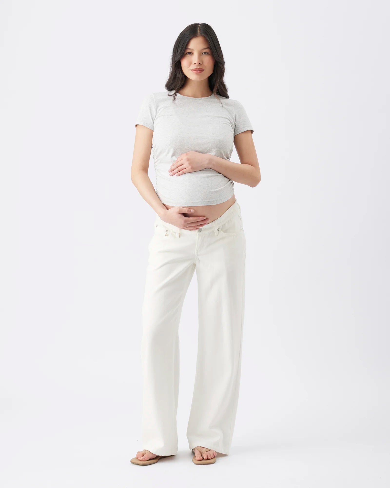 Billie Elastic Waist Jean Ecru