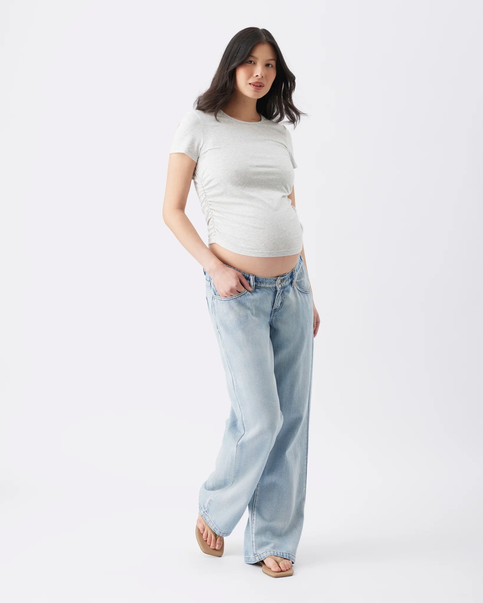 Billie Elastic Waist Jean Light Wash