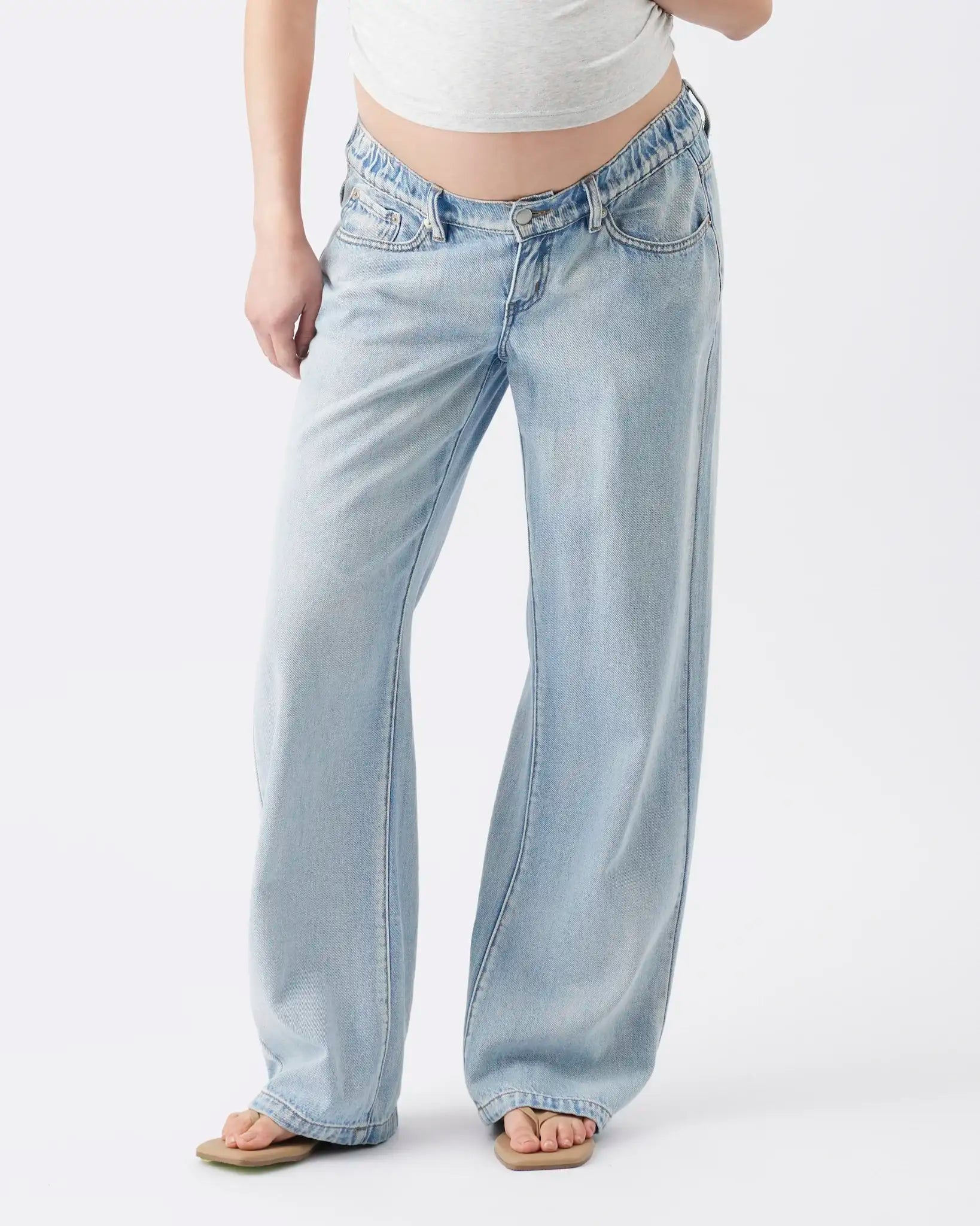 Billie Elastic Waist Jean Light Wash