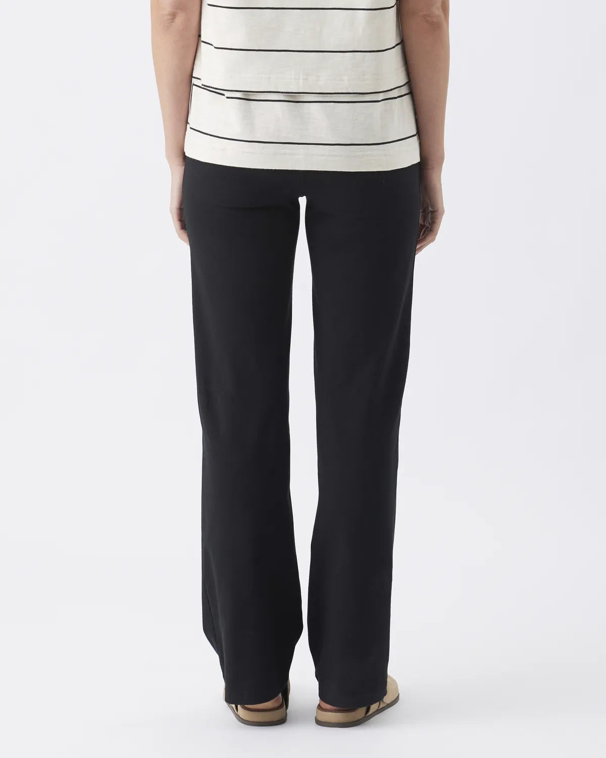 Organic Jersey Straight Pant  Black