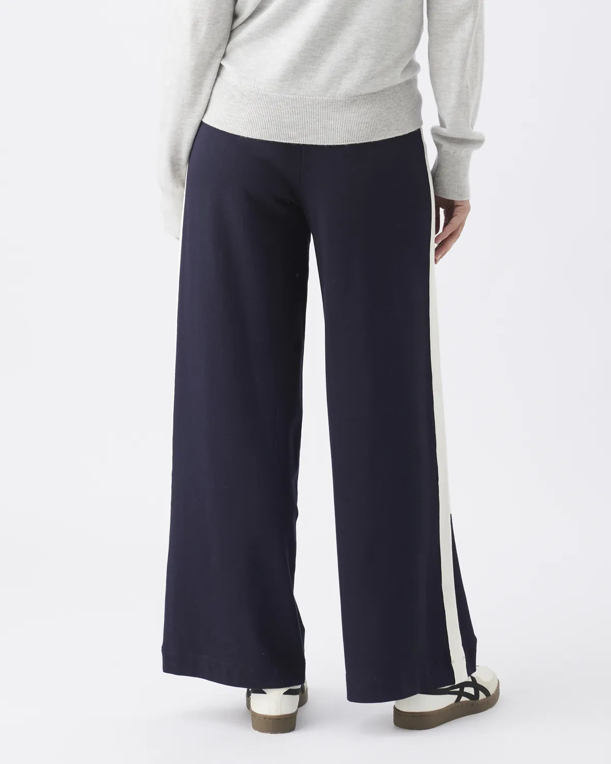 Ari Wide Leg Pant Midnight / White