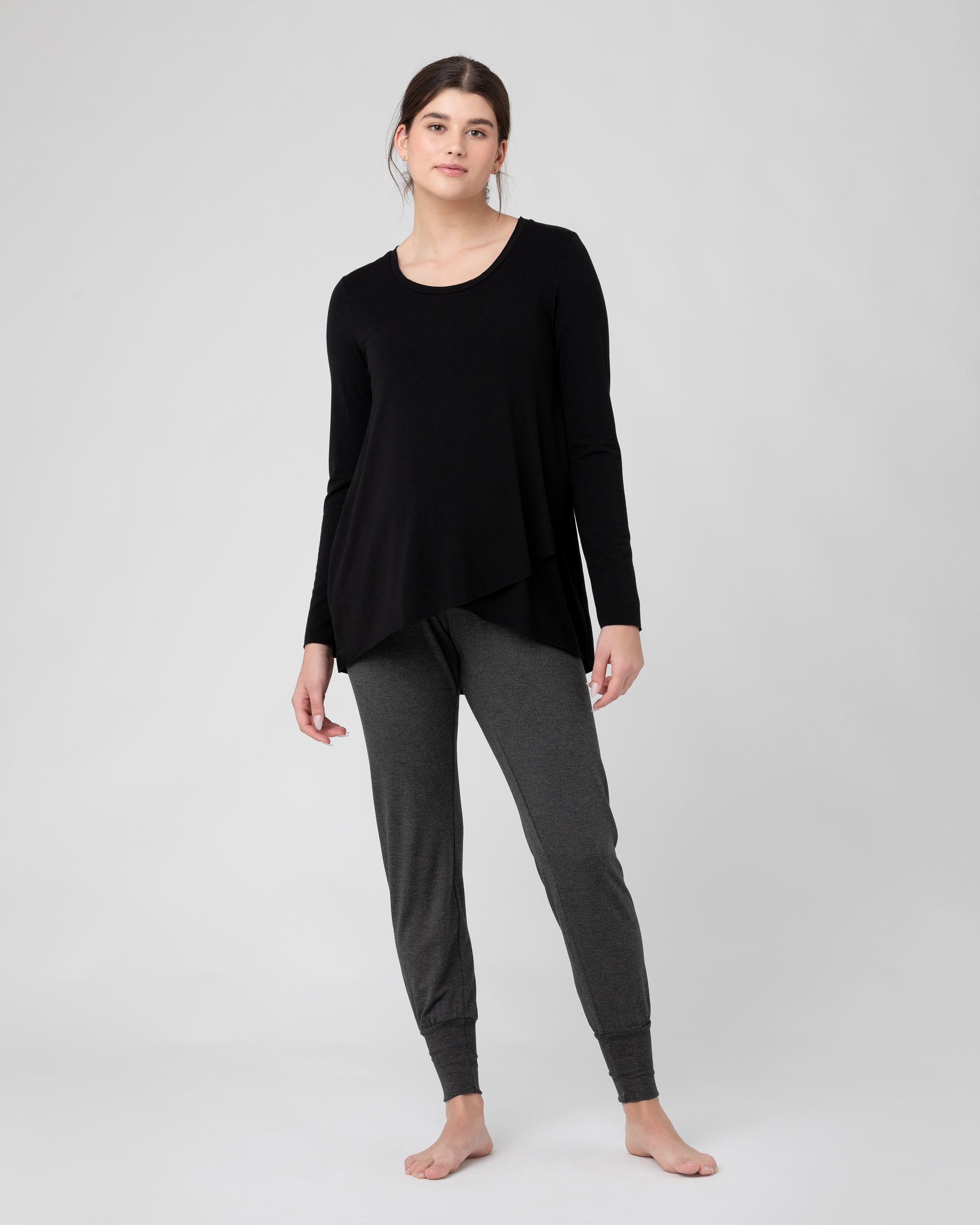 Jersey Lounge Pant Charcoal Marle