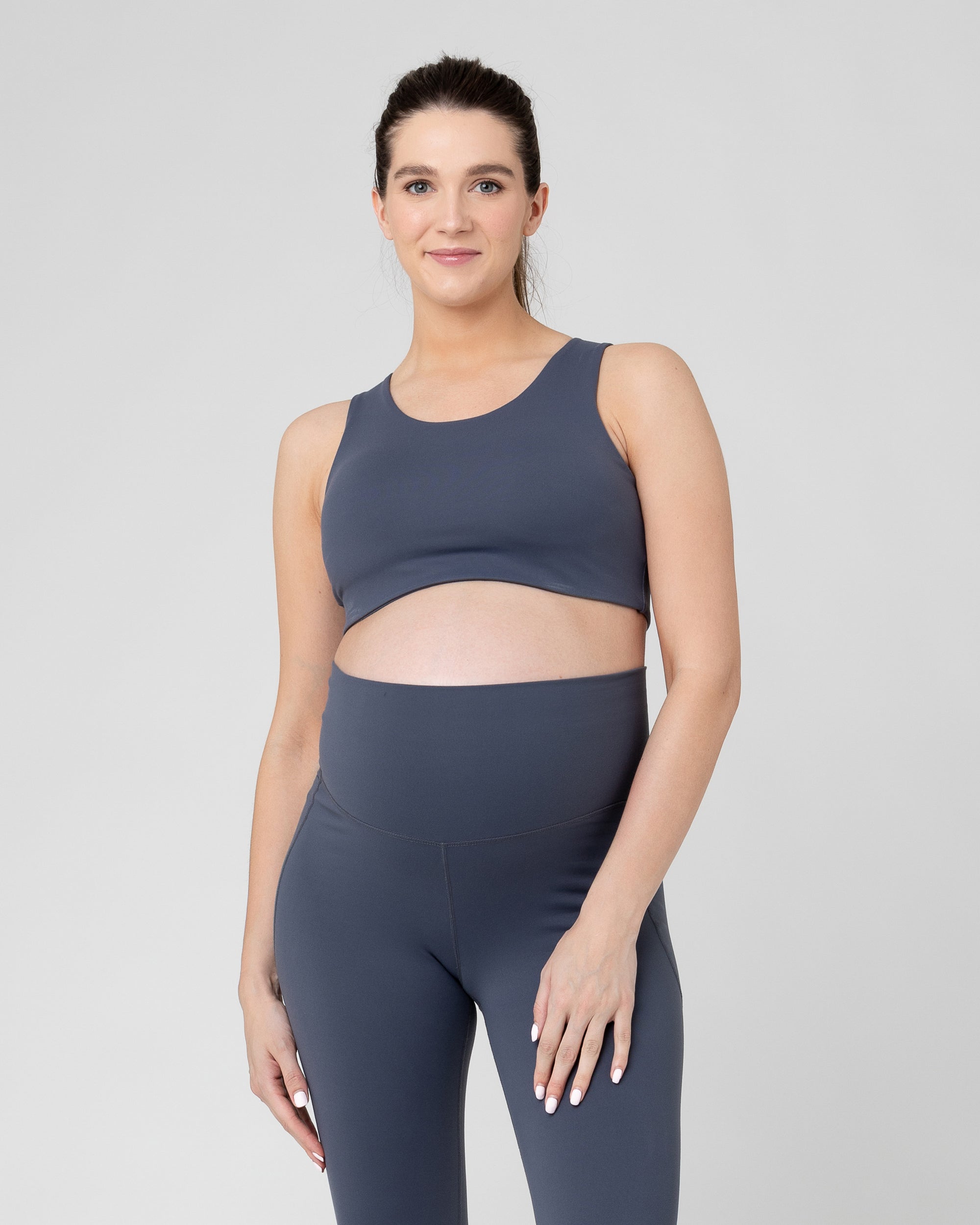 Tempo Crop Top Blue Steel