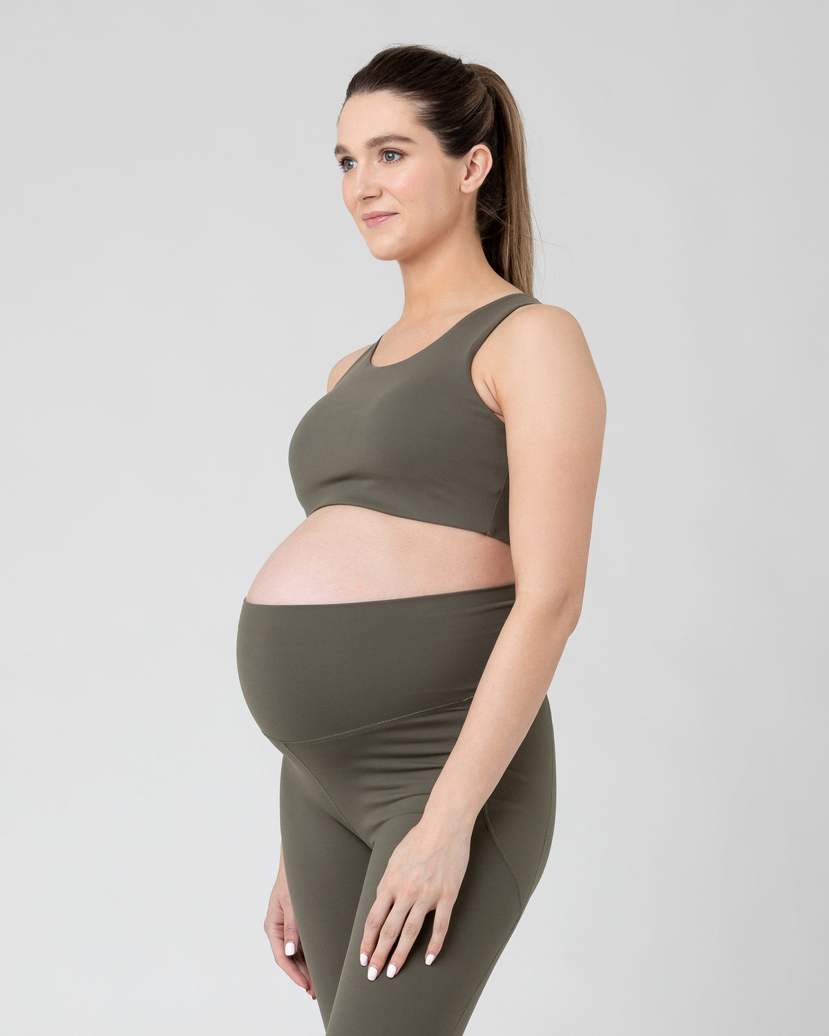 Tempo Crop Top Khaki