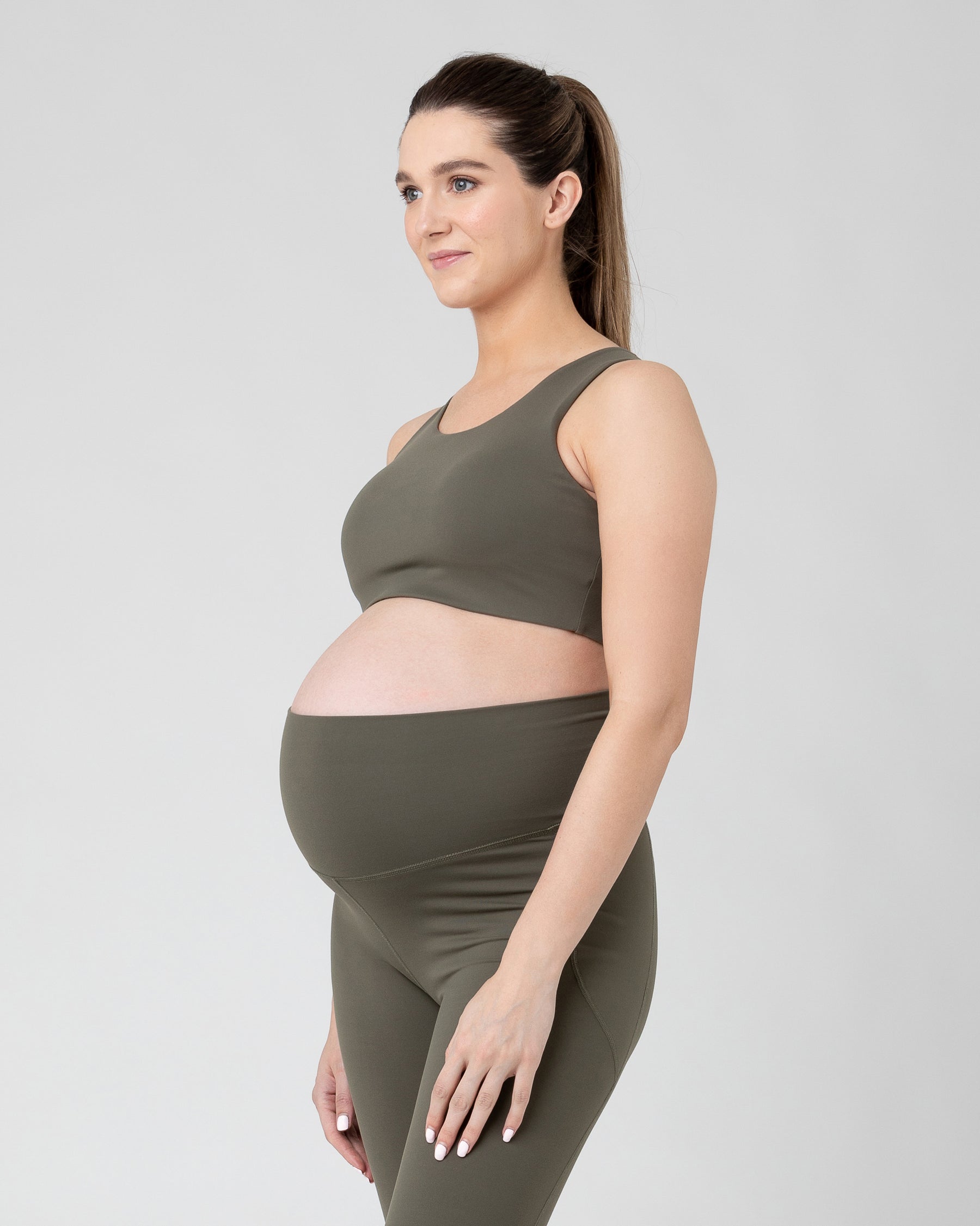 Tempo Crop Top Khaki