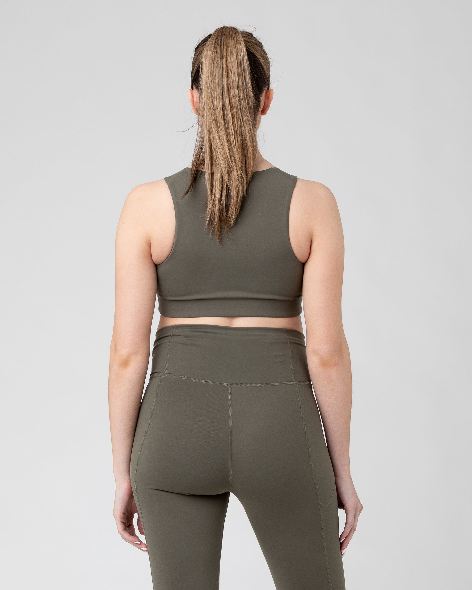 Tempo Crop Top Khaki