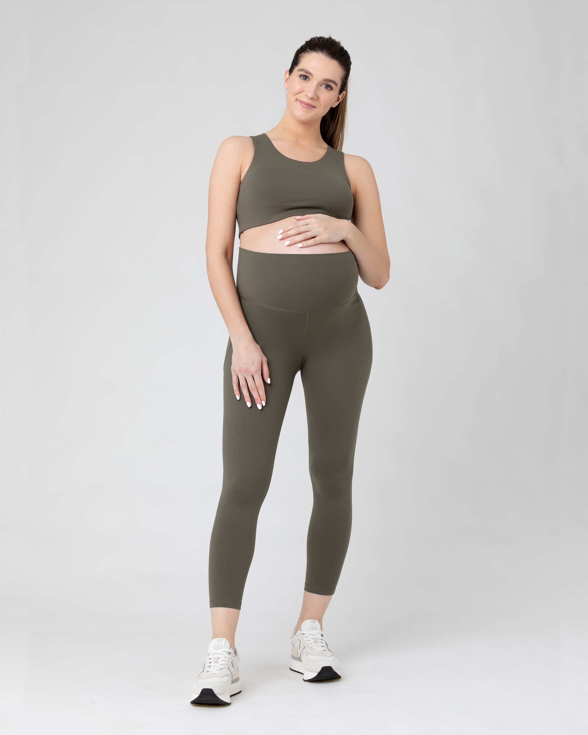 Tempo Crop Top Khaki