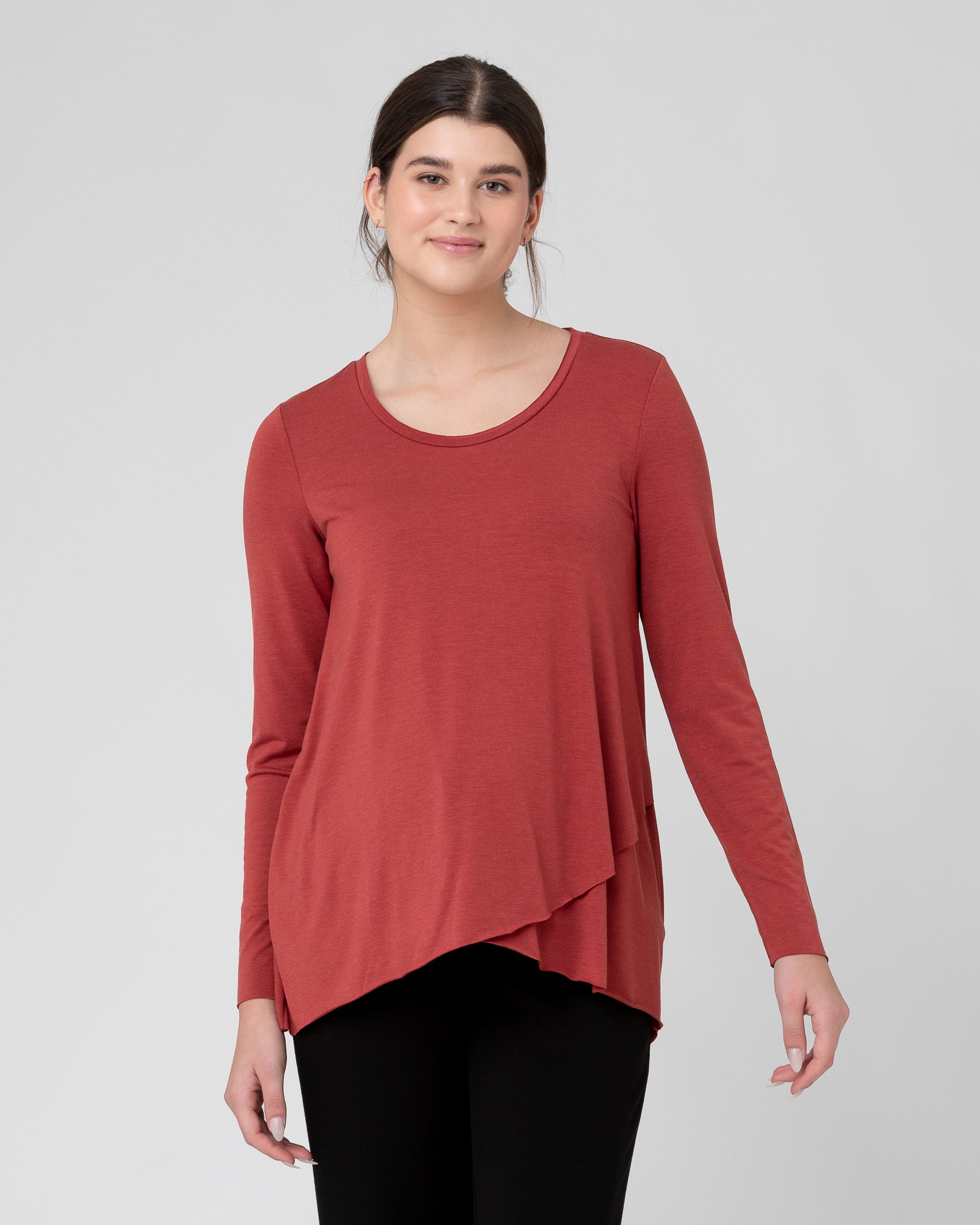 Raw Edge Nursing Top Spice