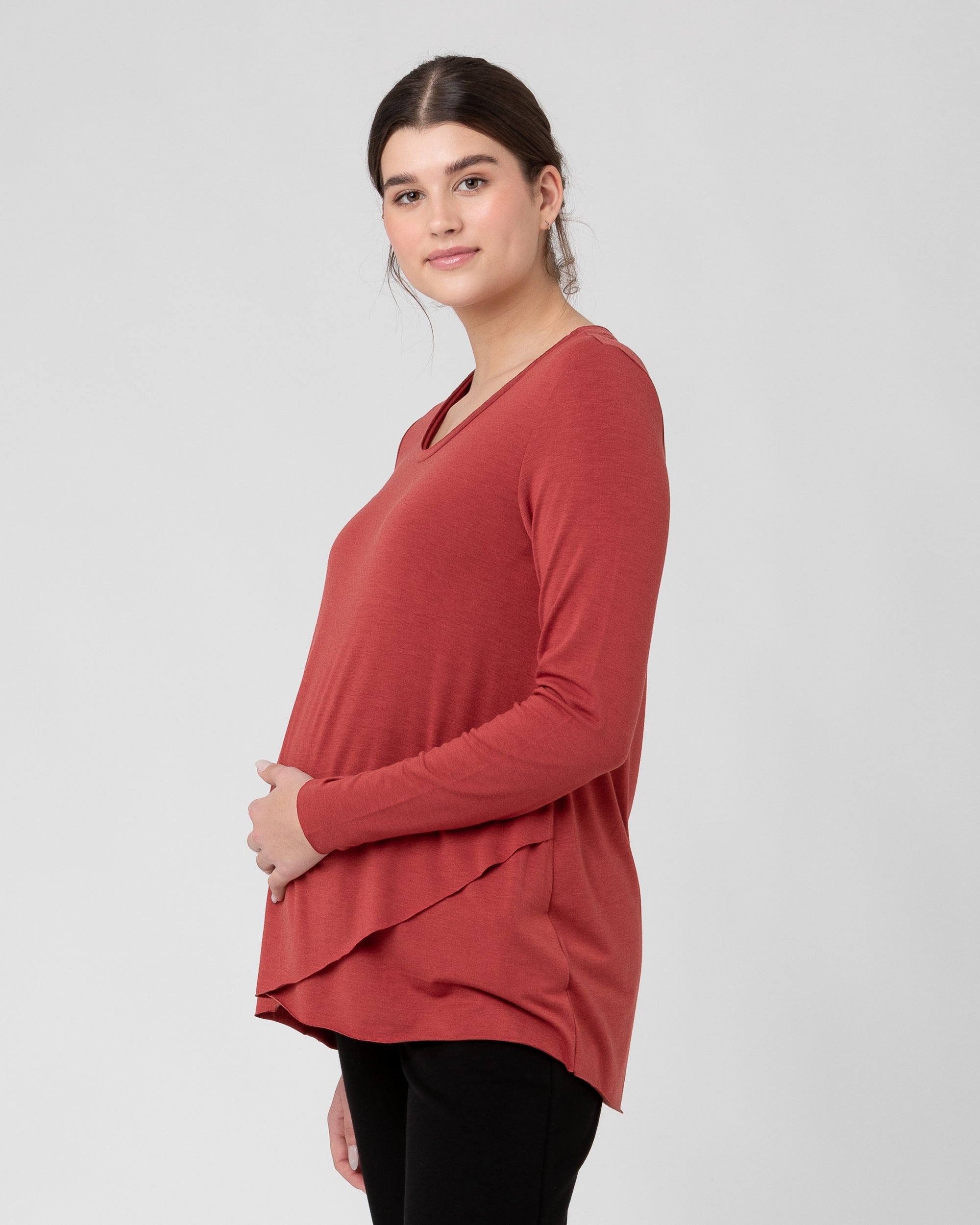 Raw Edge Nursing Top Spice