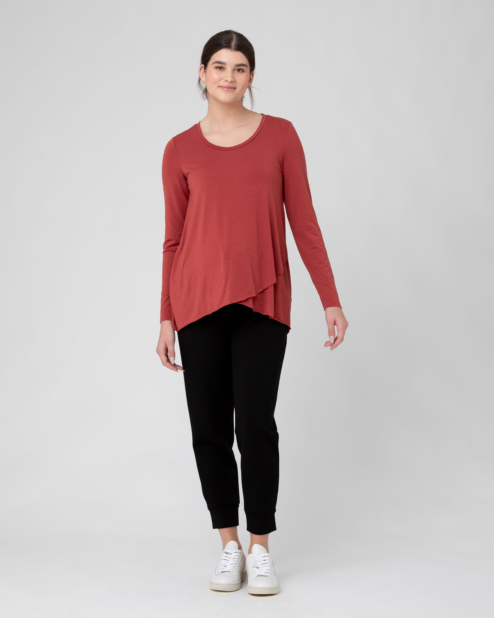 Raw Edge Nursing Top Spice