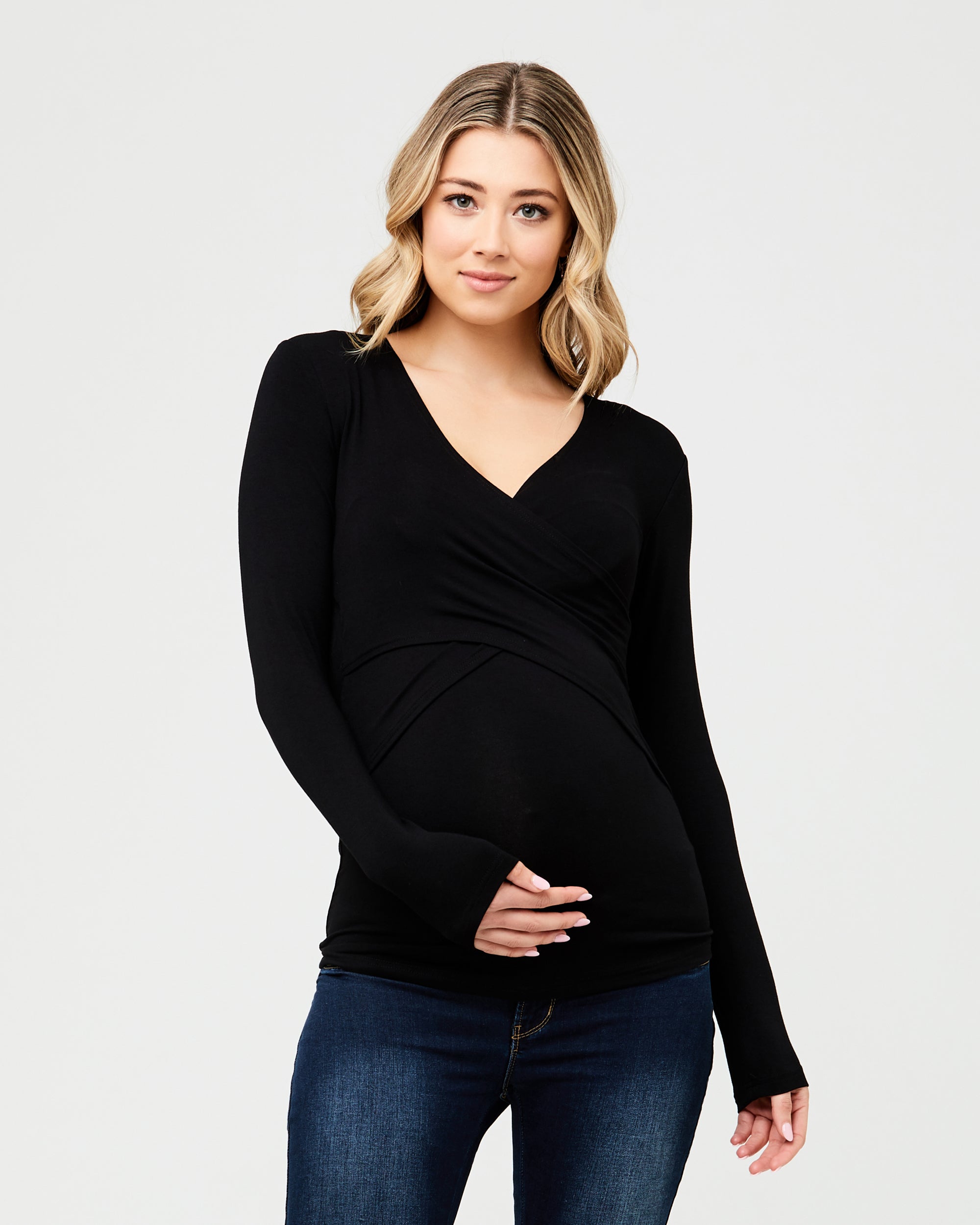 Embrace Long Sleeve Nursing Top Black