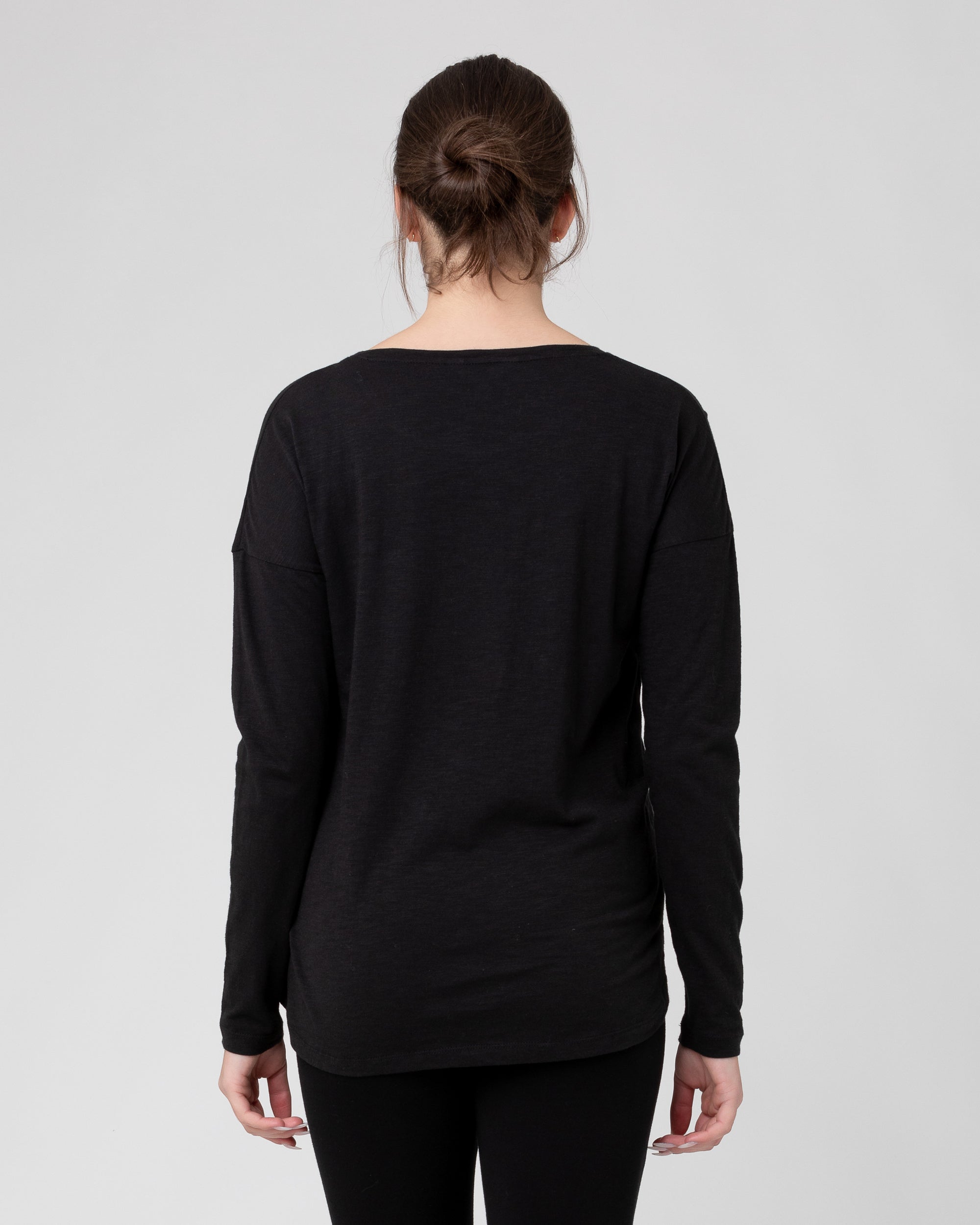 Richie Long Sleeve Nursing Tee Black