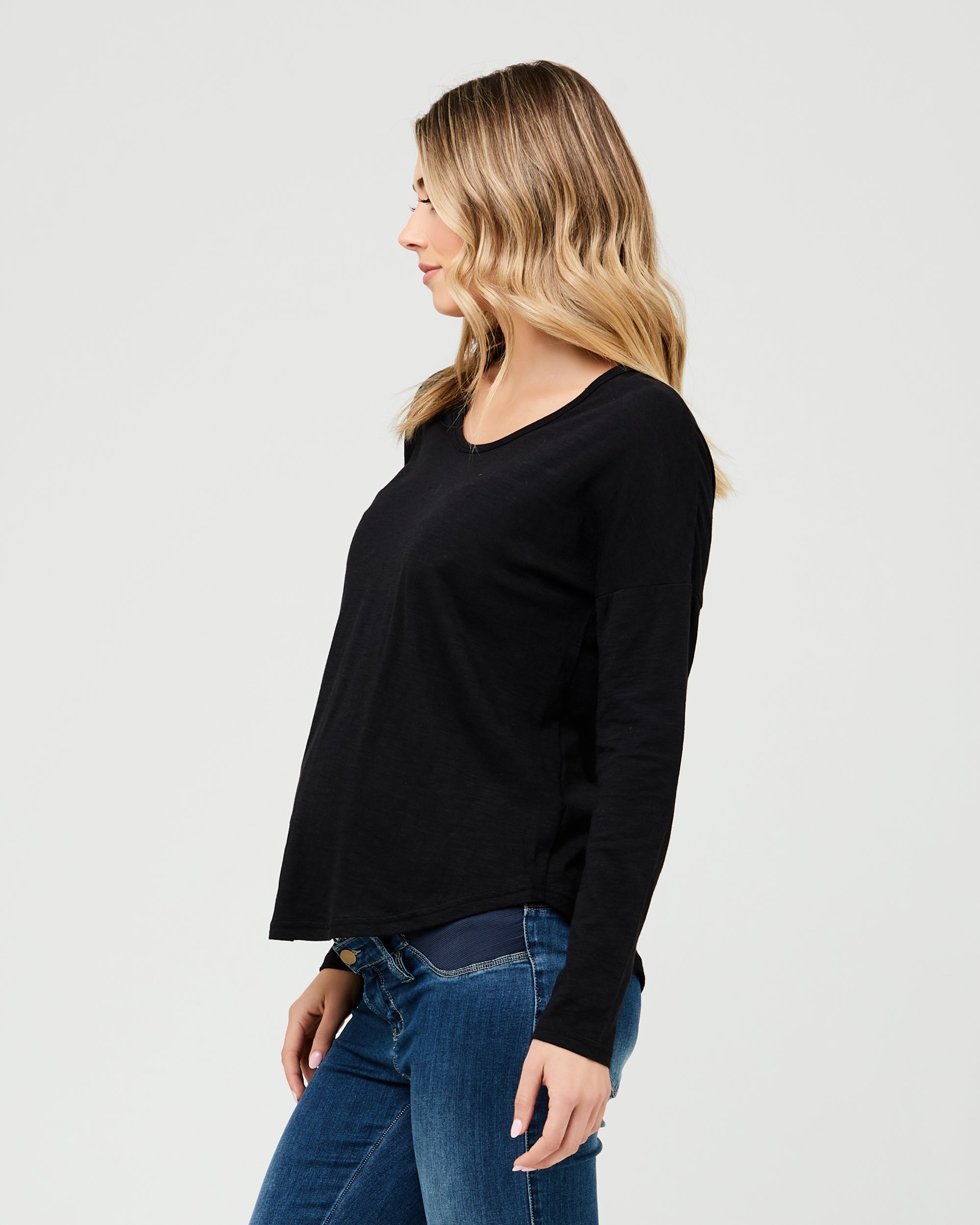 Jaiden Long Sleeve Tee  Black