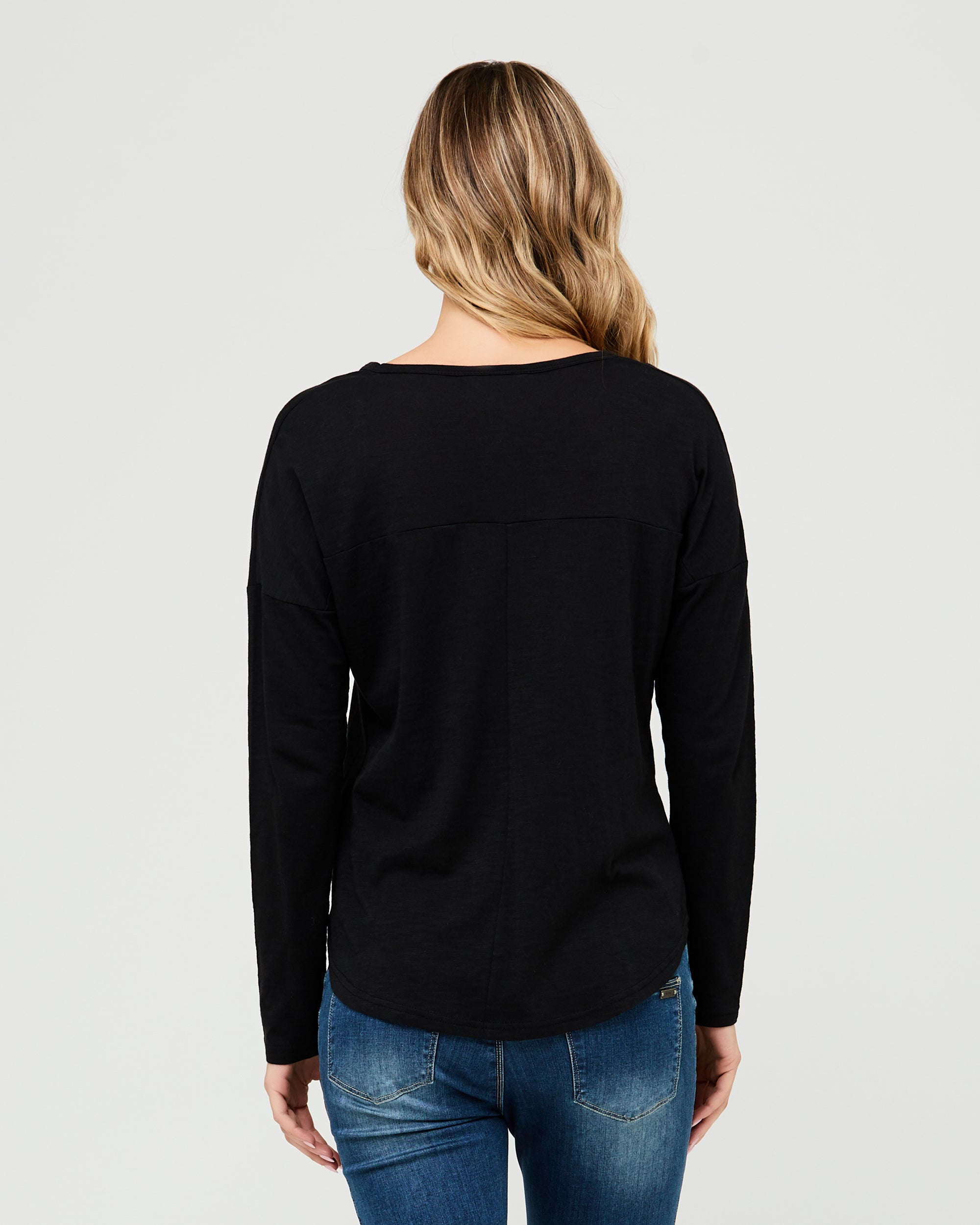 Jaiden Long Sleeve Tee  Black