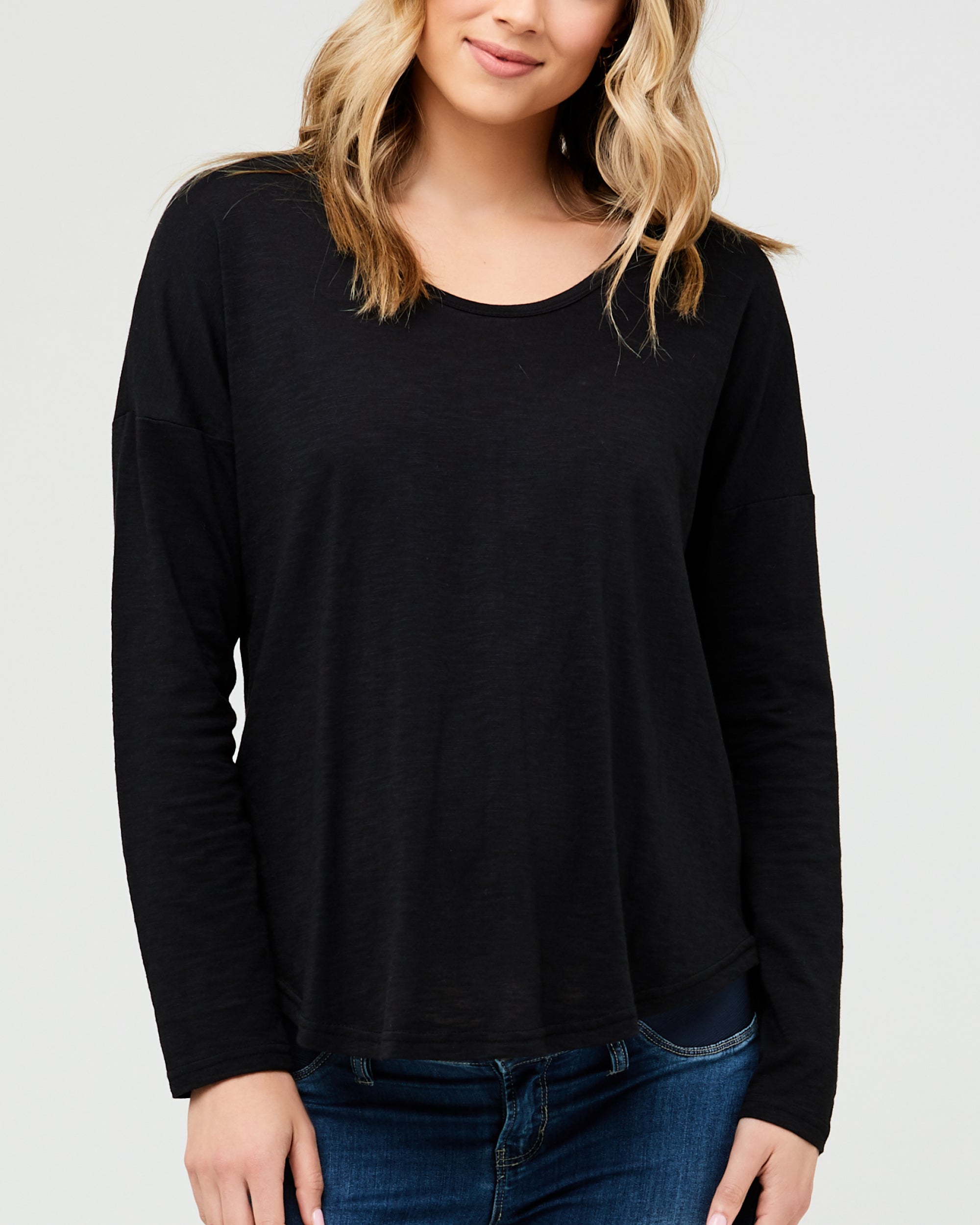 Jaiden Long Sleeve Tee  Black