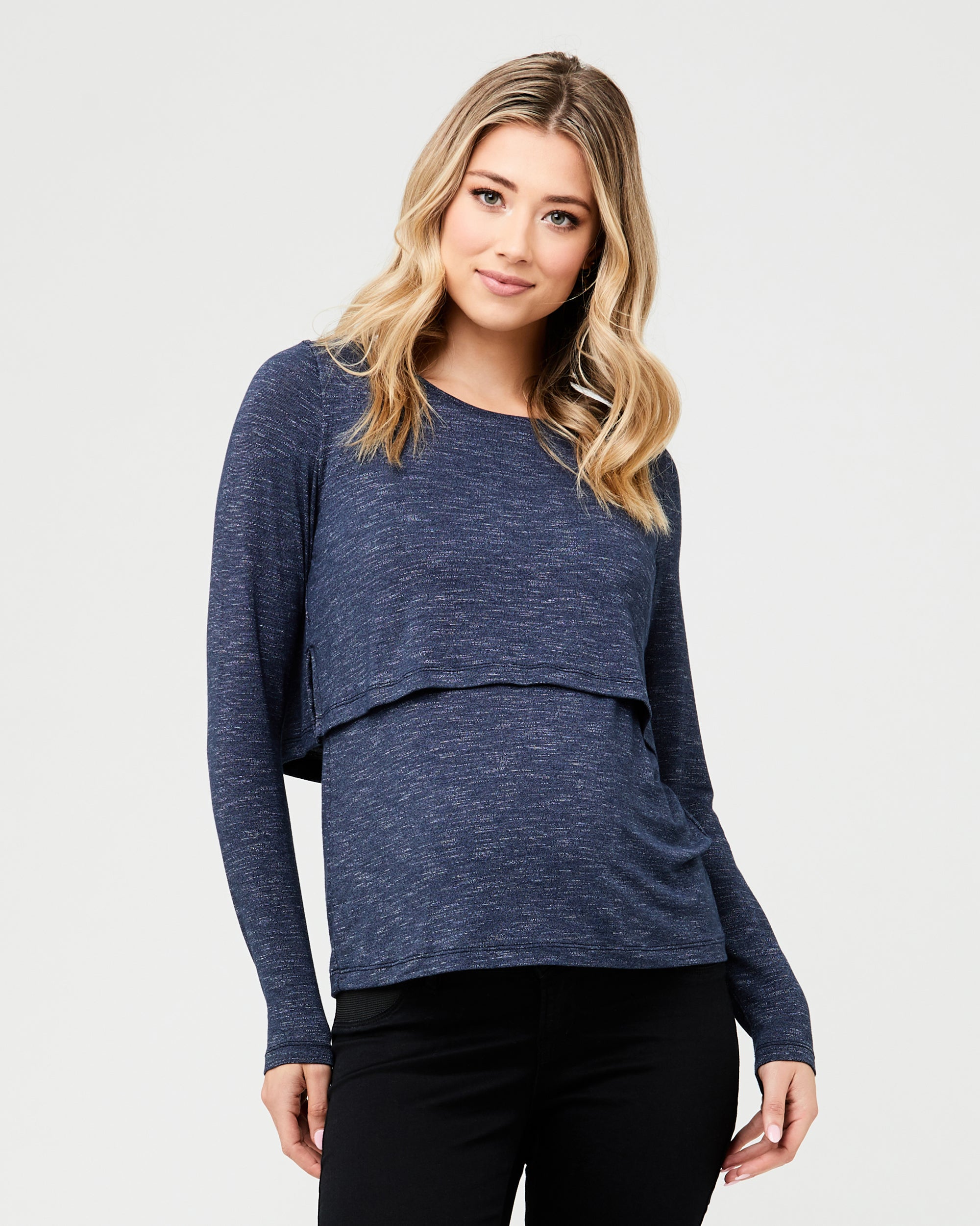 Leah Nursing Top Denim