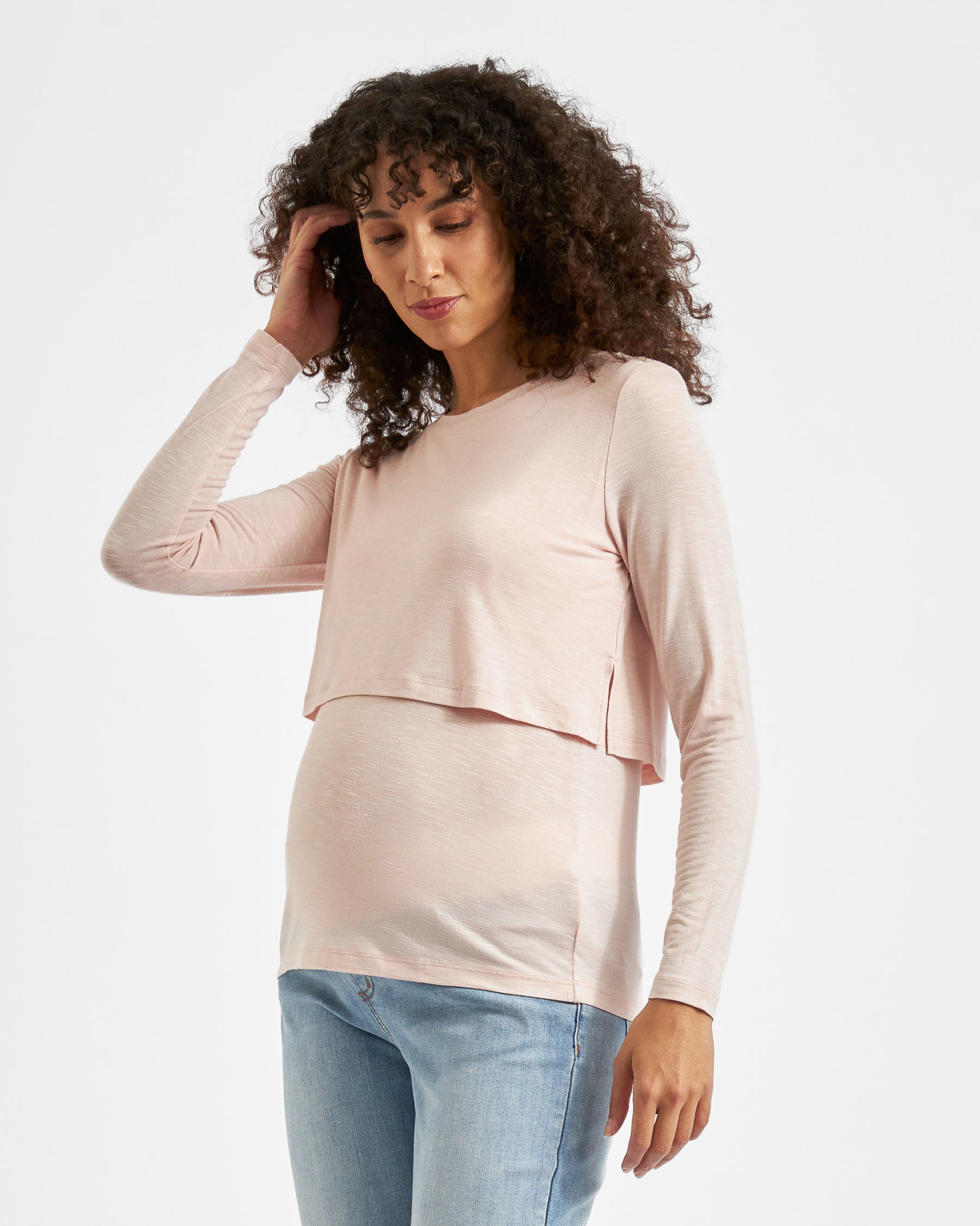 Leah Nursing Top Pink Sand