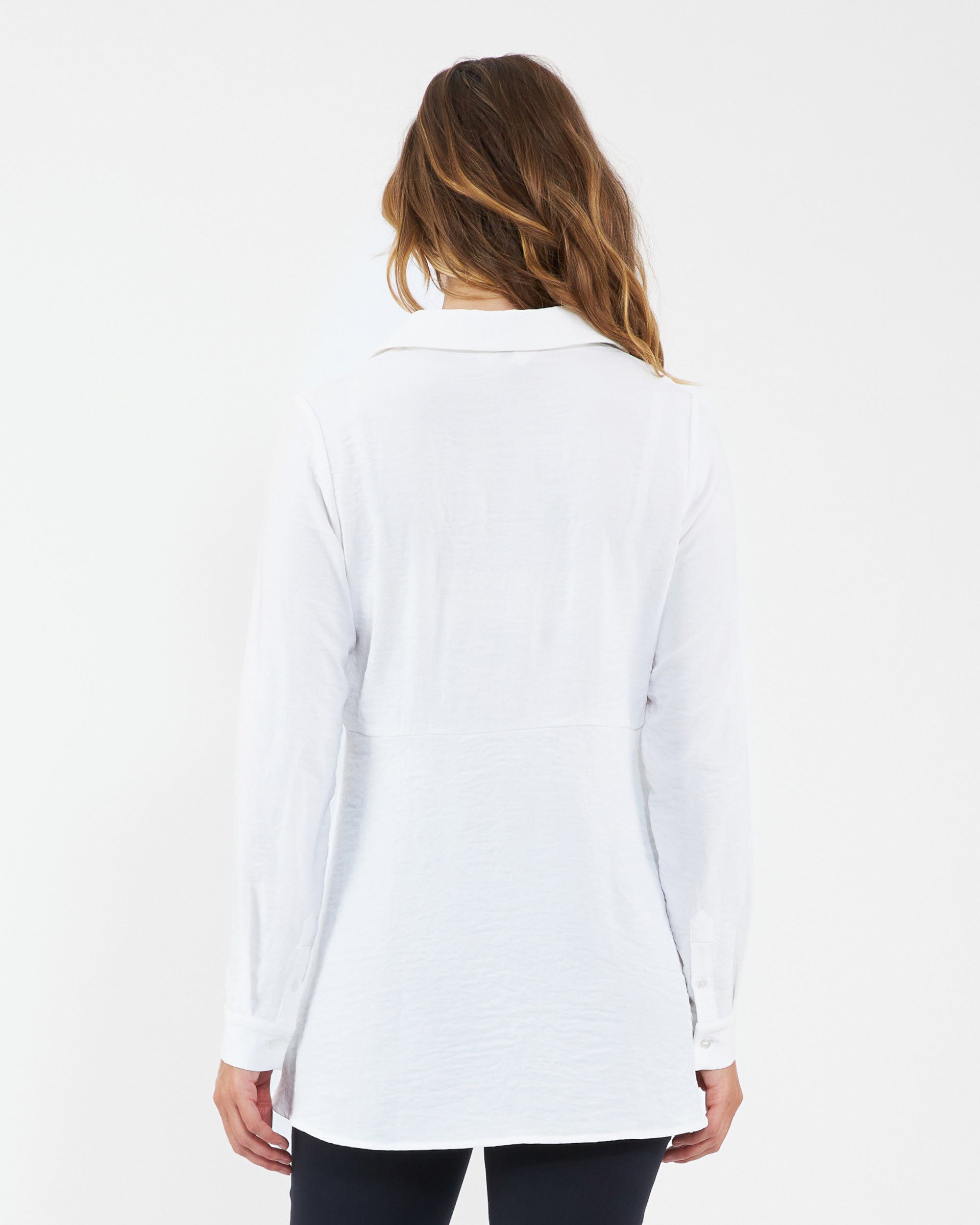 Tina Peplum Shirt White